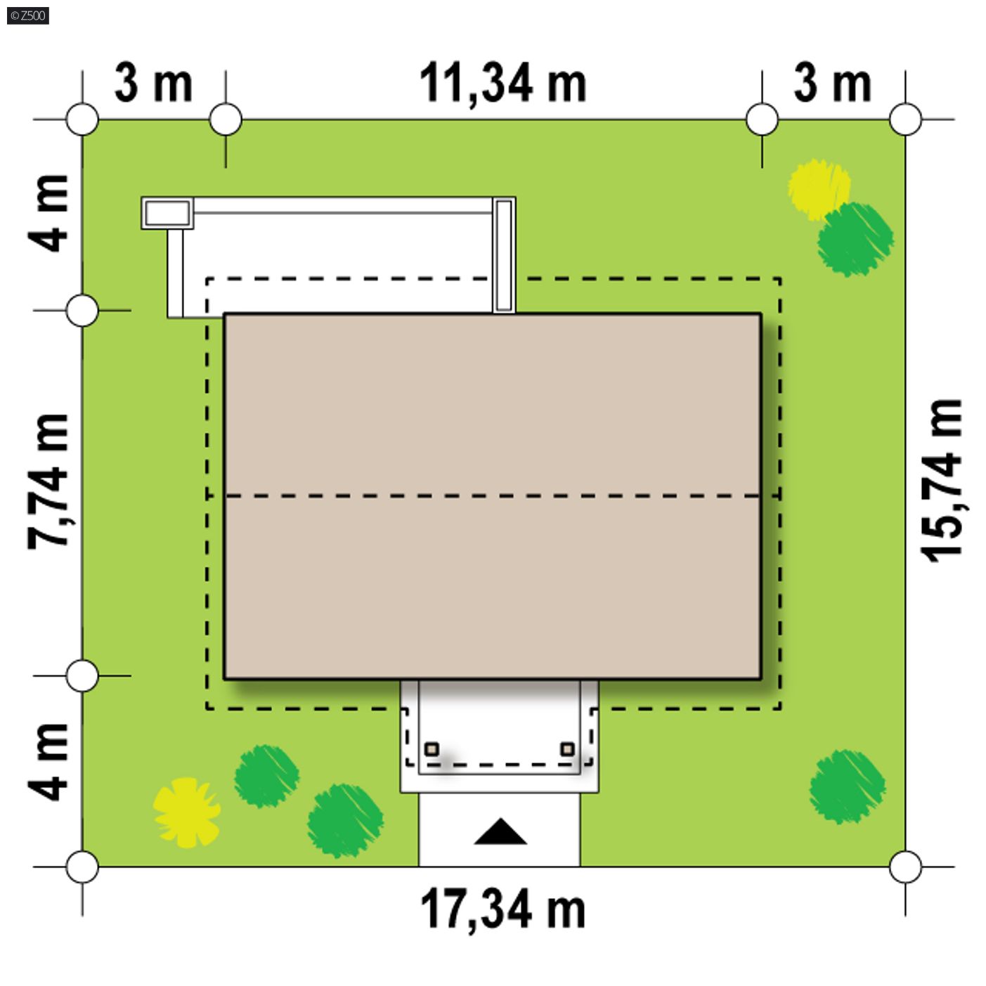 Home project  - Dom z dachem dwuspadowym i opcją zagospodarowania poddasza, łatwy w budowie.