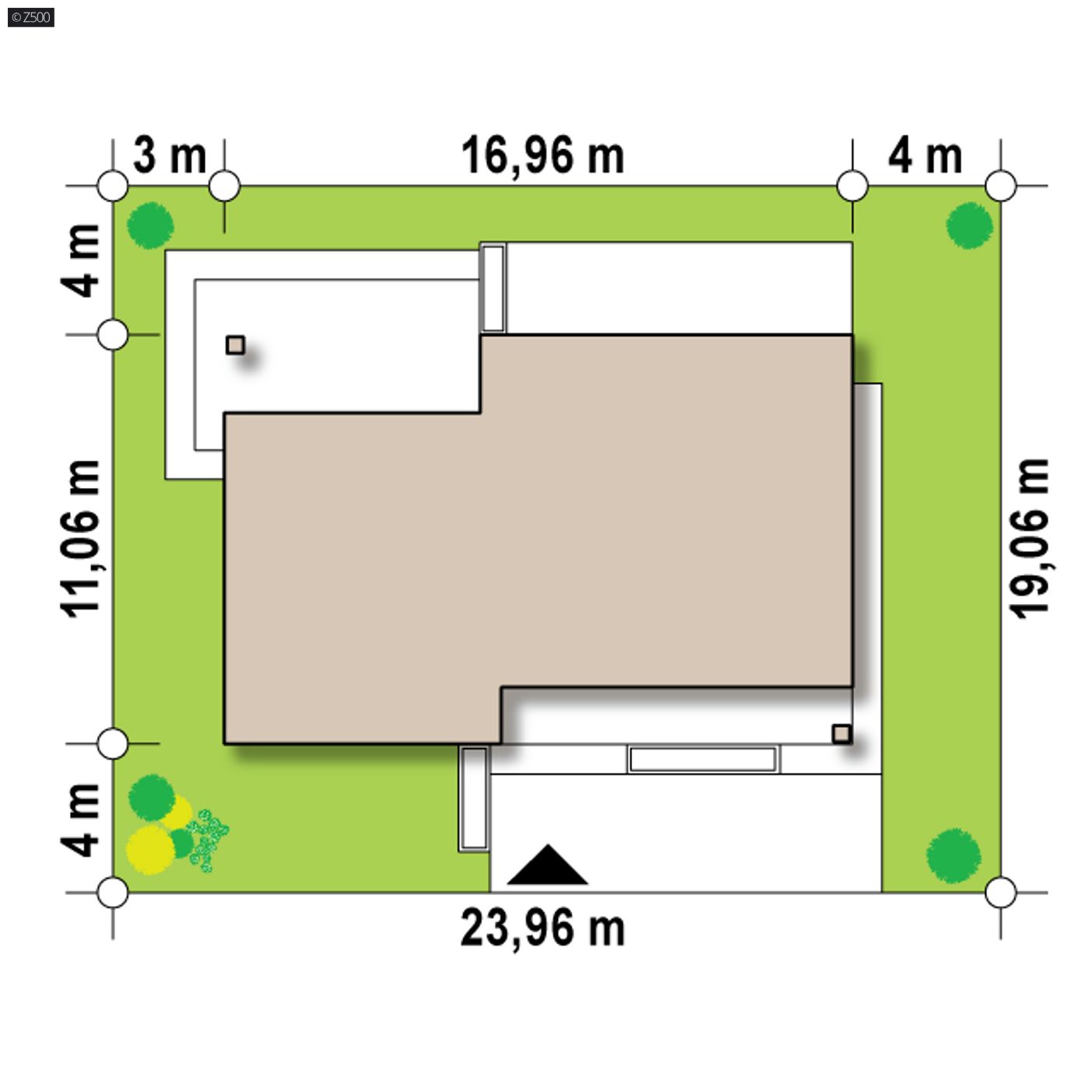 Home project  - Dom parterowy z dachem 2-spadowym, 4 sypialniami oraz przestronną strefą dzienną