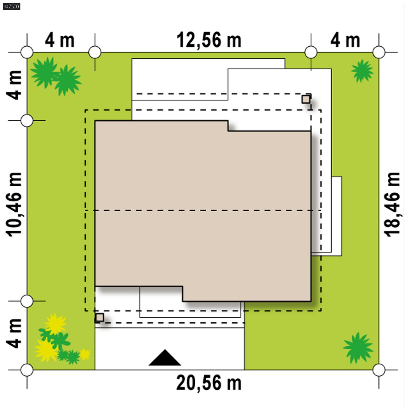 Home project  - Dom parterowy z dachem dwuspadowym do 100 m2 oraz możliwością adaptacji poddasza