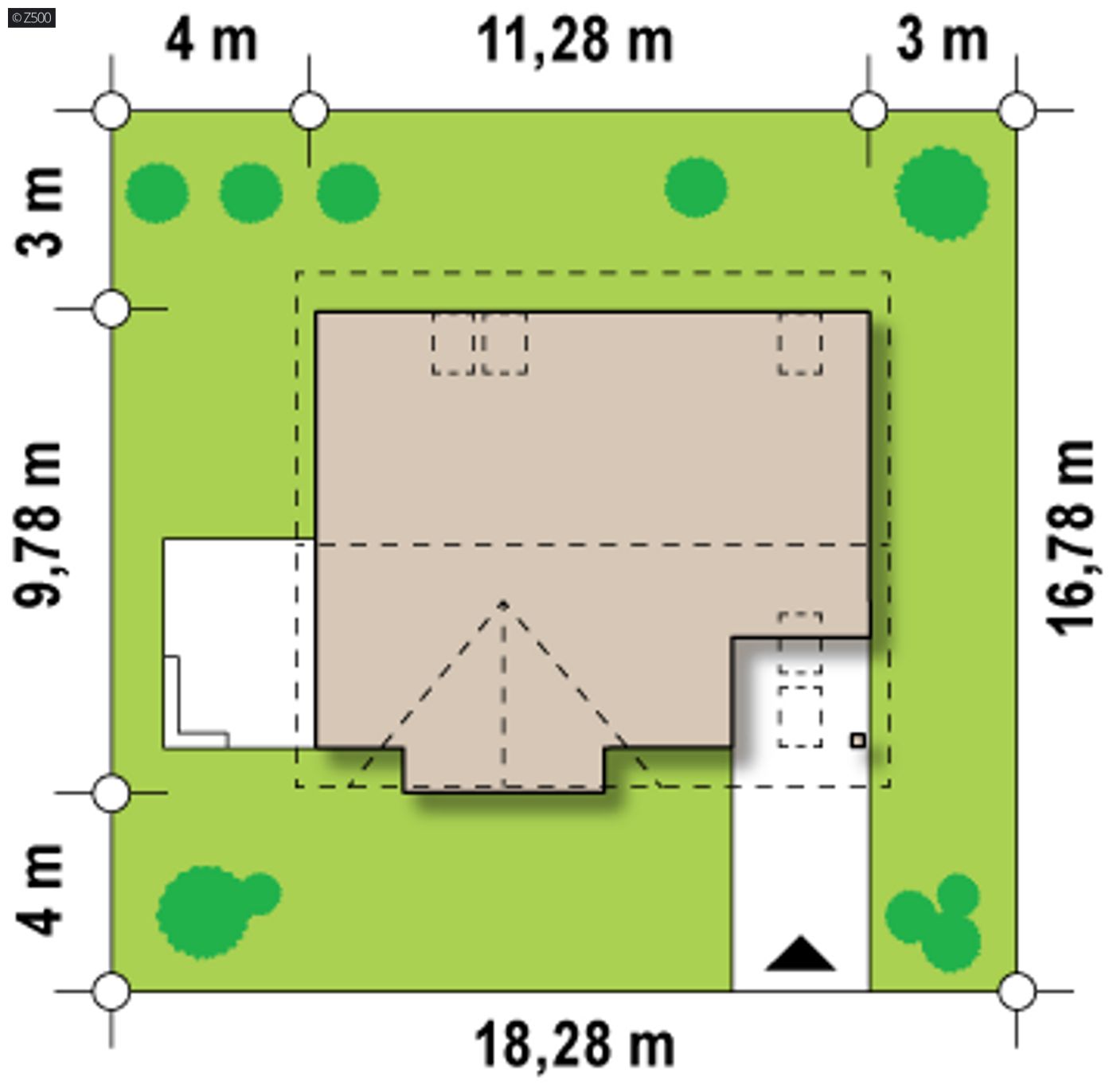 Home project  - Zgrabny dom z poddaszem, ekonomiczny w realizacji. Kuchnia i salon od frontu.