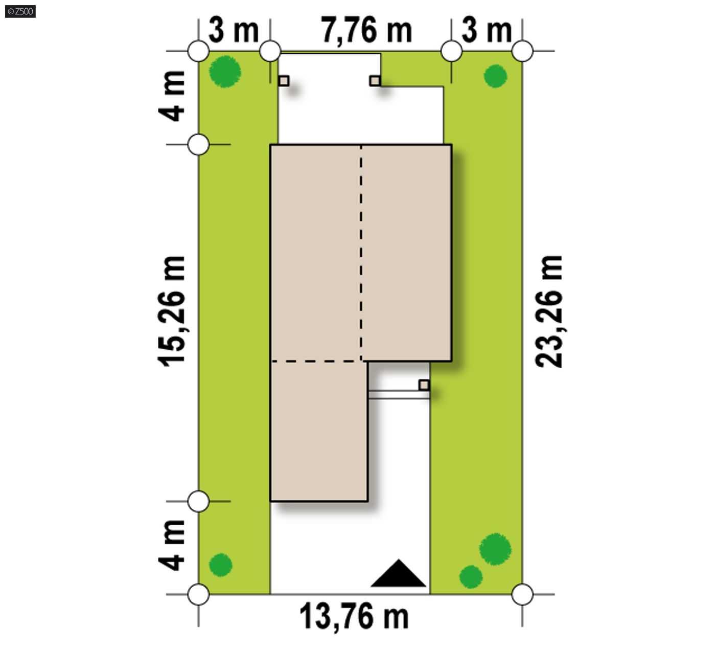 Home project  - Dom jednorodzinny z garażem jednostanowiskowym.