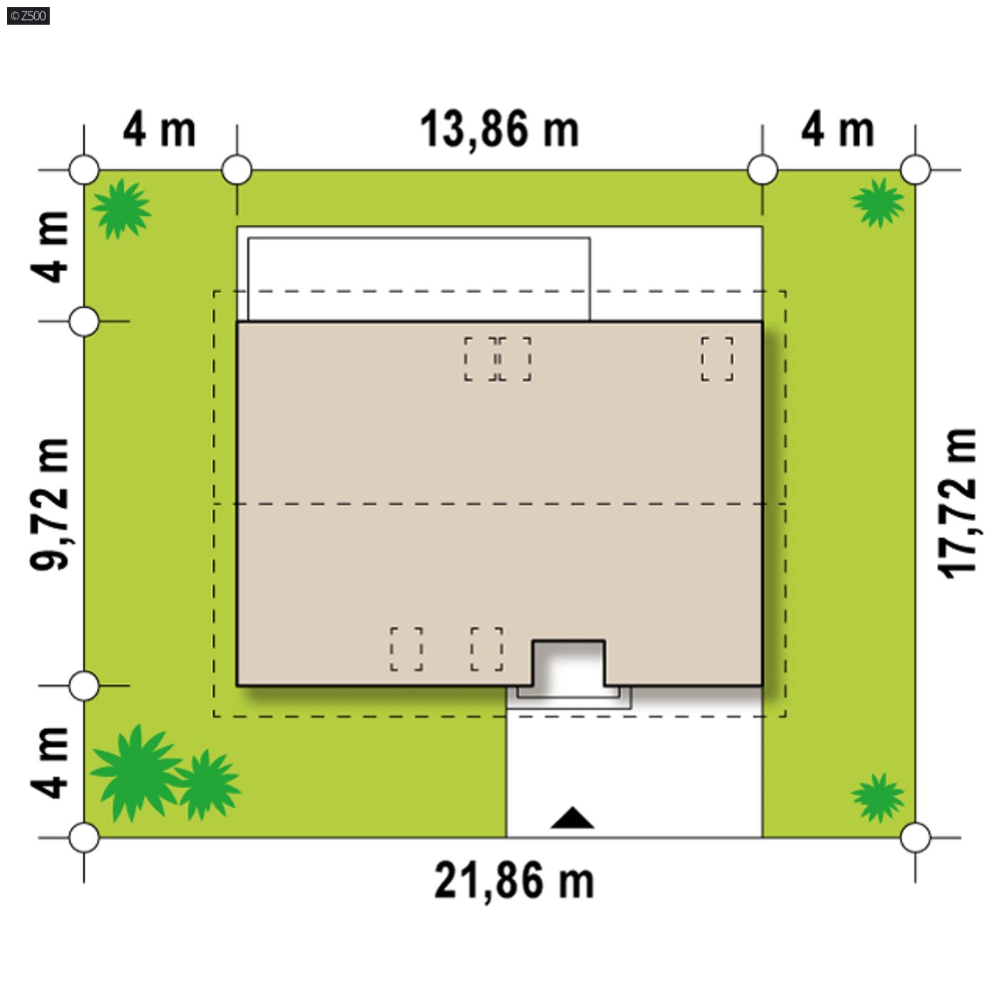 Gotowy projekt domu  - Dom z dodatkowym pokojem na parterze i garażem w bryle, dach dwuspadowy.