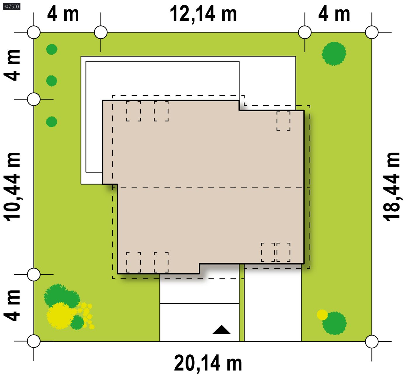 Home project  - Funkcjonalny dom z wysoką ścianką kolankową, wykuszem i garażem.