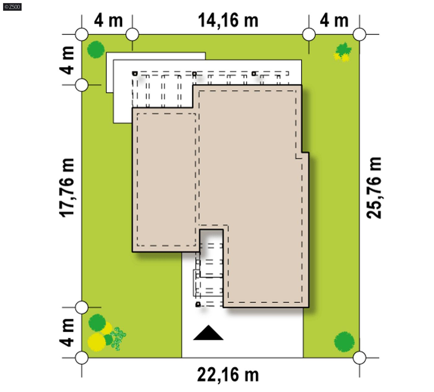 Gotowy projekt domu  - Nowoczesny dom parterowy z dachem czterospadowym