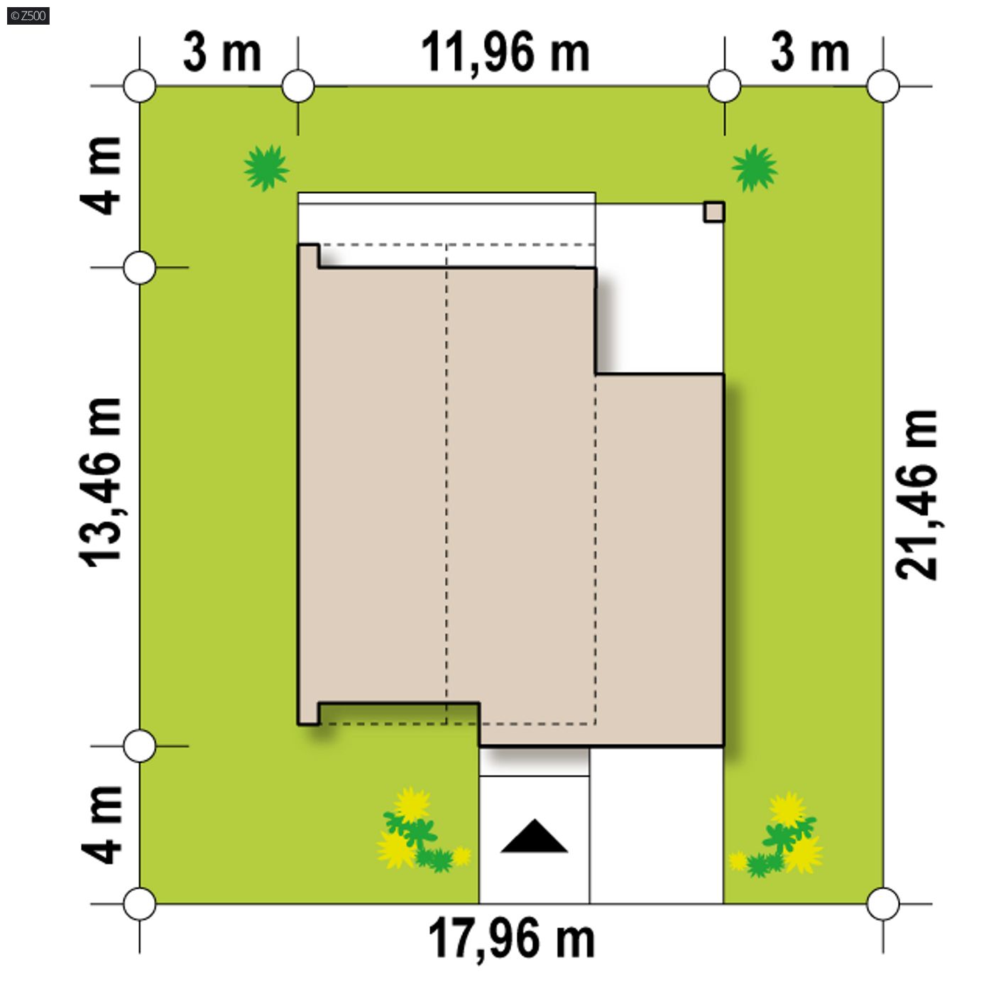 Home project  - Nowoczesny dom dwurodzinny z dachem dwuspadowymi i garażem jednostanowiskowym
