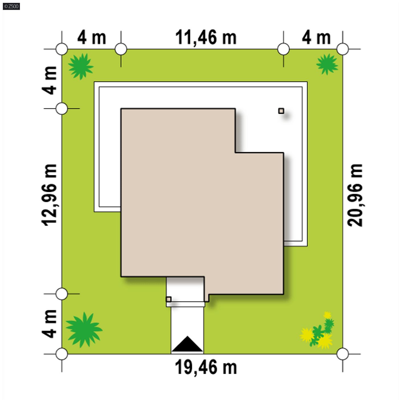 Gotowy projekt domu  - Współczesny, parterowy dom jednorodzinny na paliwo stałe