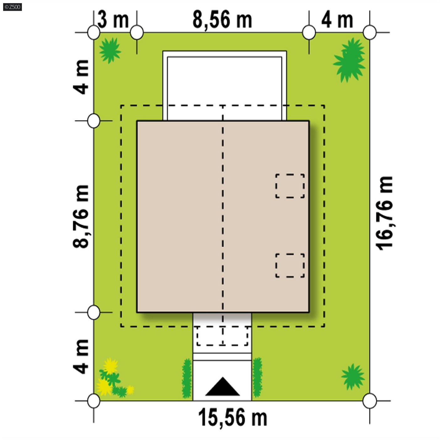 Namo projektas  - Plytinis, be mansardos