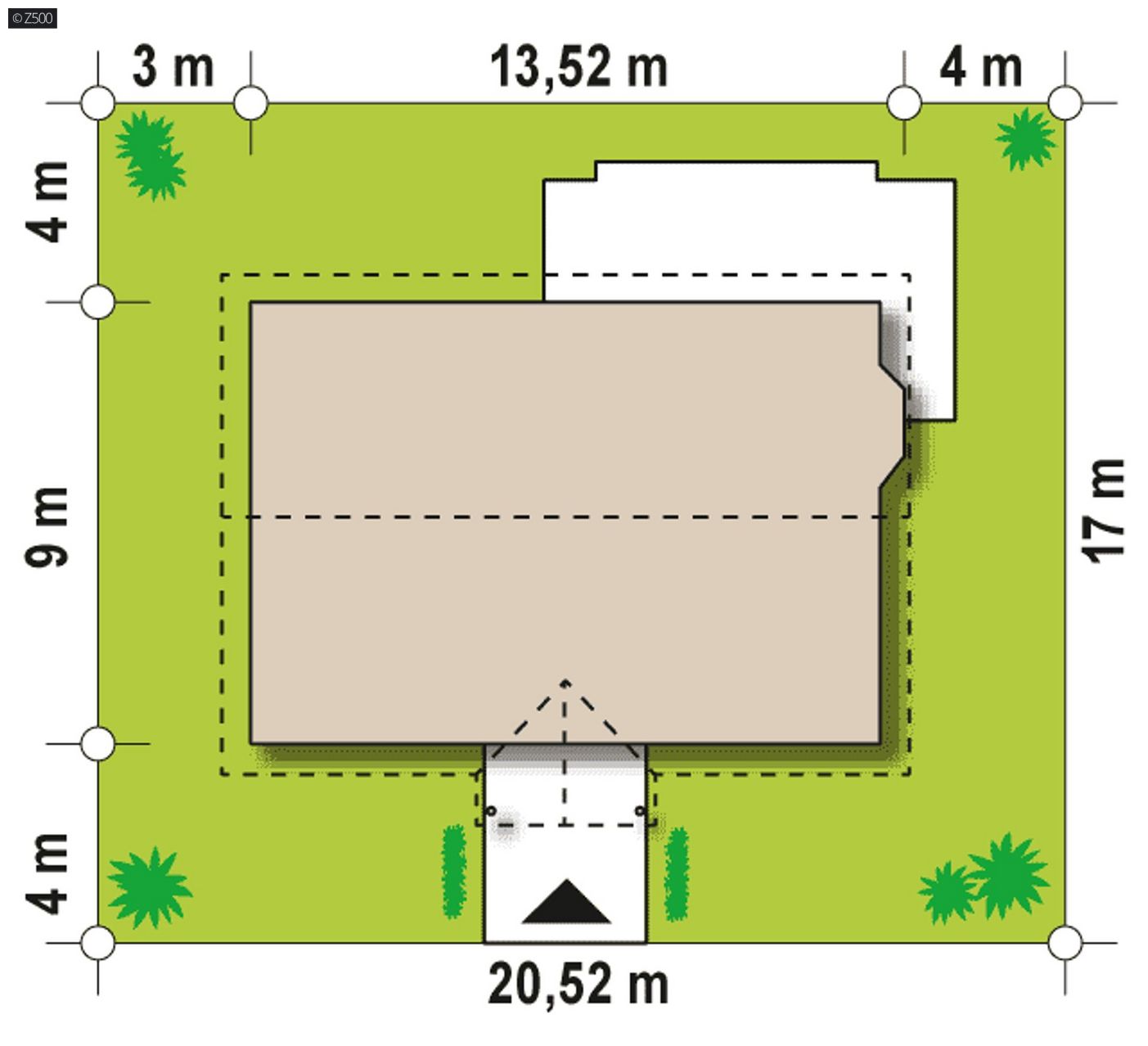 Namo projektas  - Medini karkaso namas su erkeriu valgomajame kambaryje
