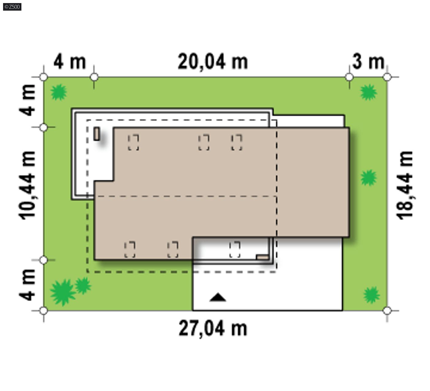 Home project  - Wygodny dom z poddaszem, przekryty dachem dwuspadowym z garażem na 2 auta.