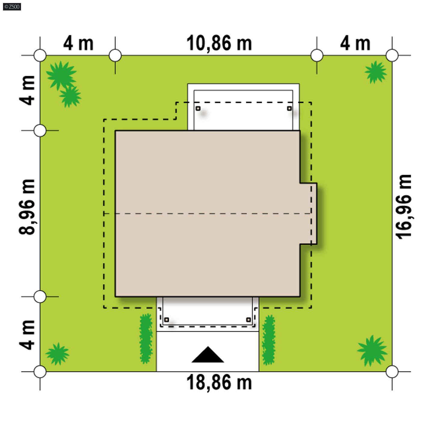 Gotowy projekt domu  - Funkcjonalny dom z wykuszem, tani w budowie i eksploatacji, także na małą działkę.