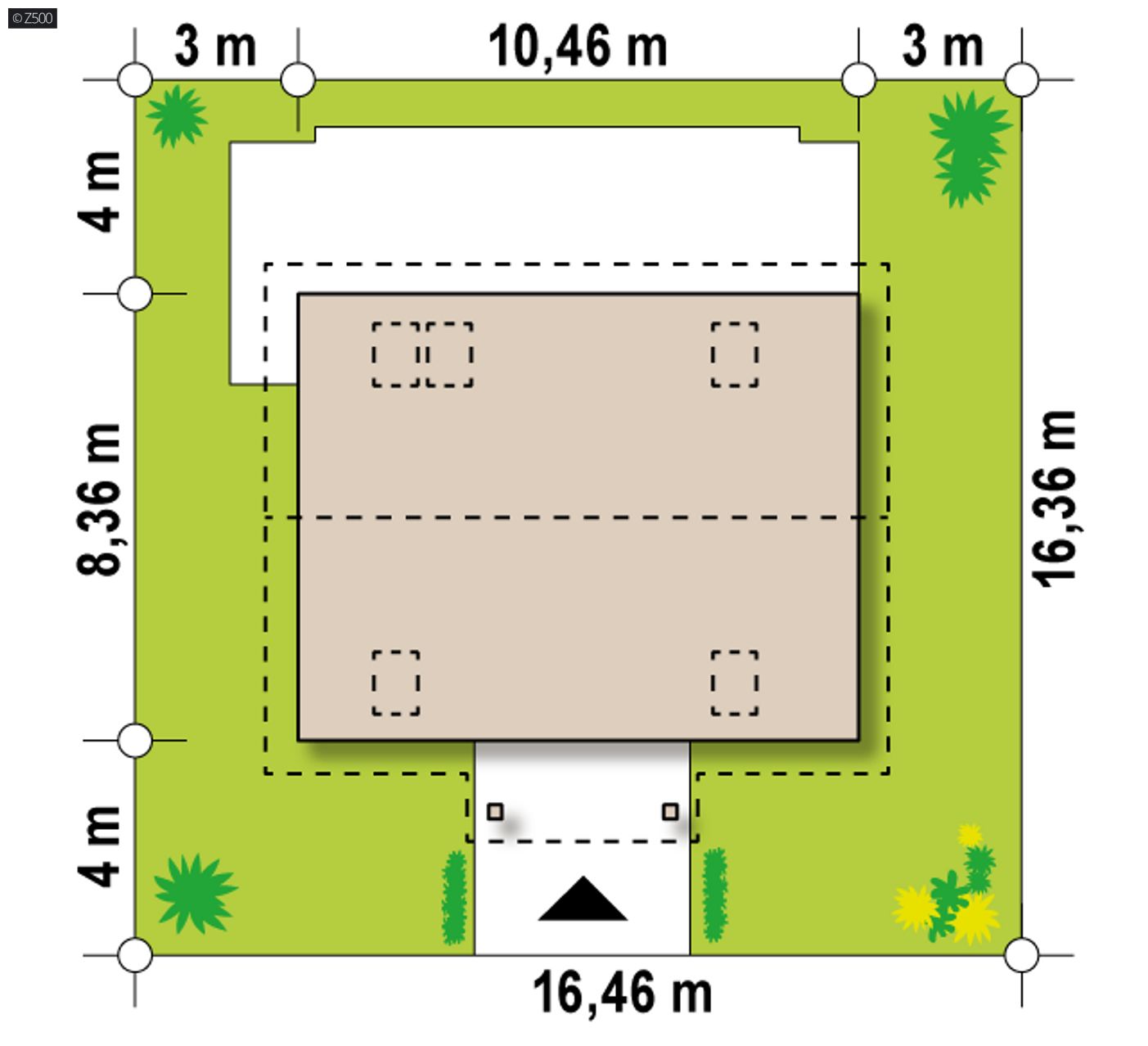 Home project  - Funkcjonalny dom z dachem dwuspadowym, tani i łatwy w budowie. Pokój na parterze