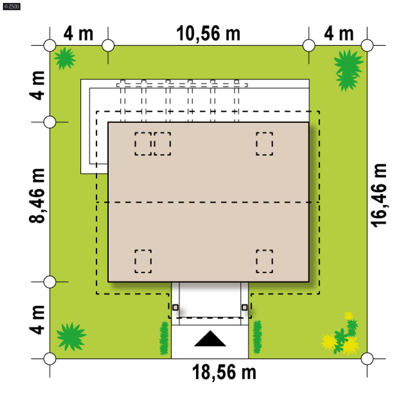 Gotowy projekt domu  - Funkcjonalny dom z dachem dwuspadowym, tani w budowie.