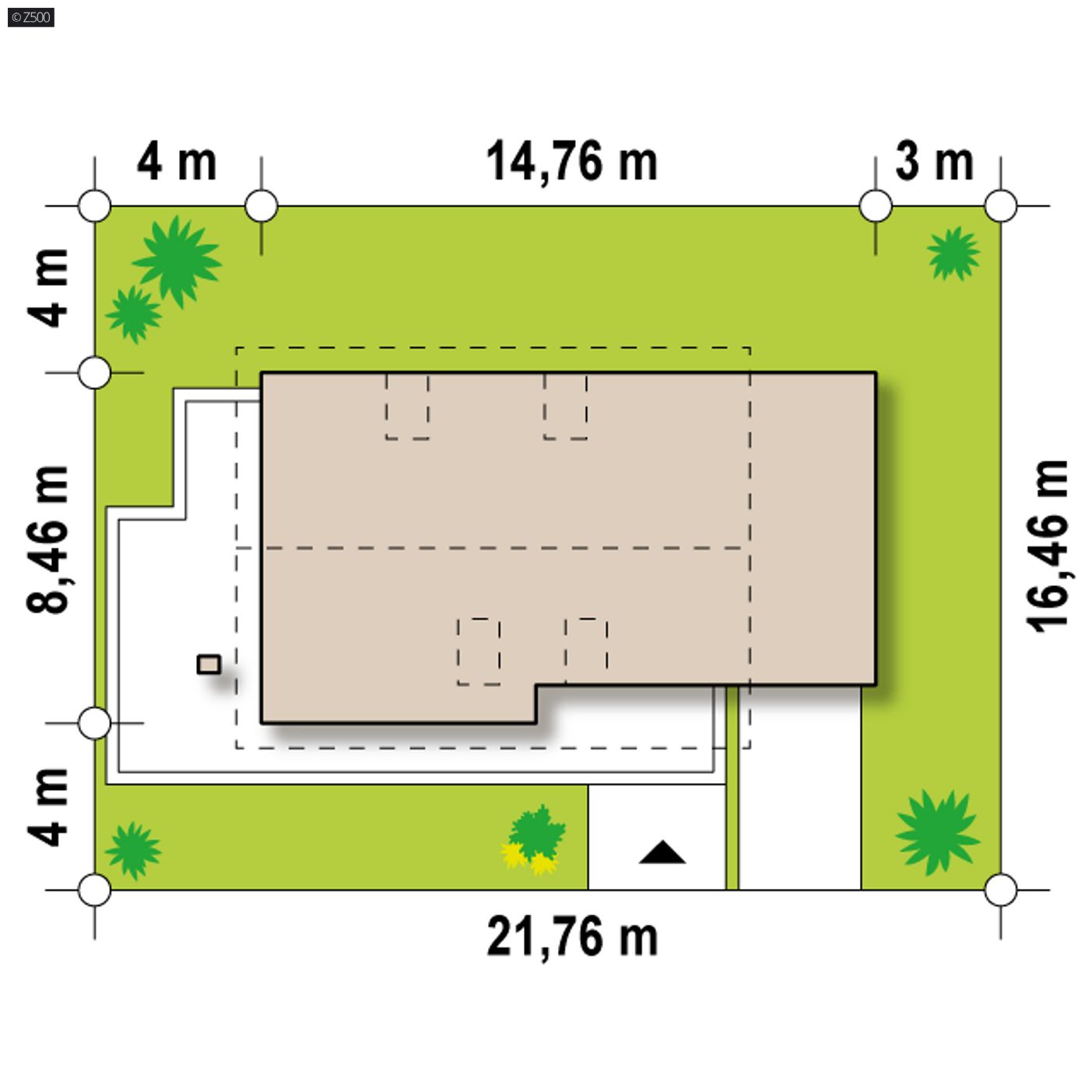 Gotowy projekt domu  - Współczesny dom z podwyższoną ścianką kolankową i tarasem na piętrze.