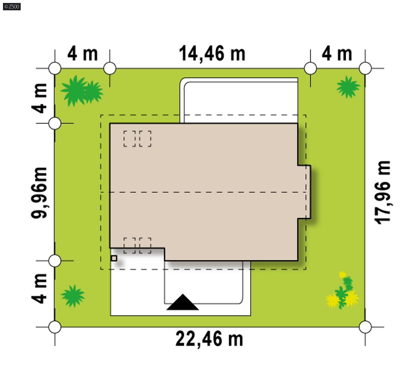 Namo projektas  - Namas su mansarda ir garažu