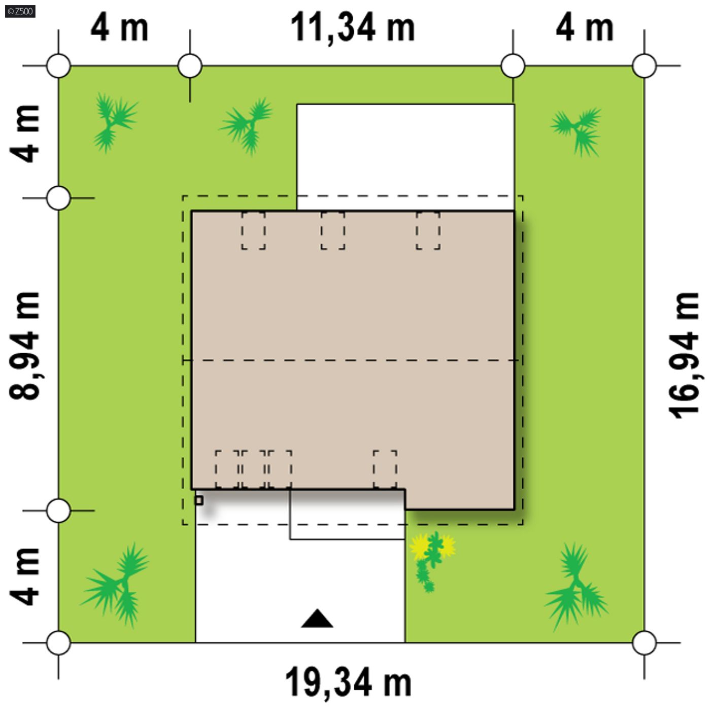 Home project  - Współczesny projekt domu jednorodzinnego z prostym w budowie dachem dwuspadowym.