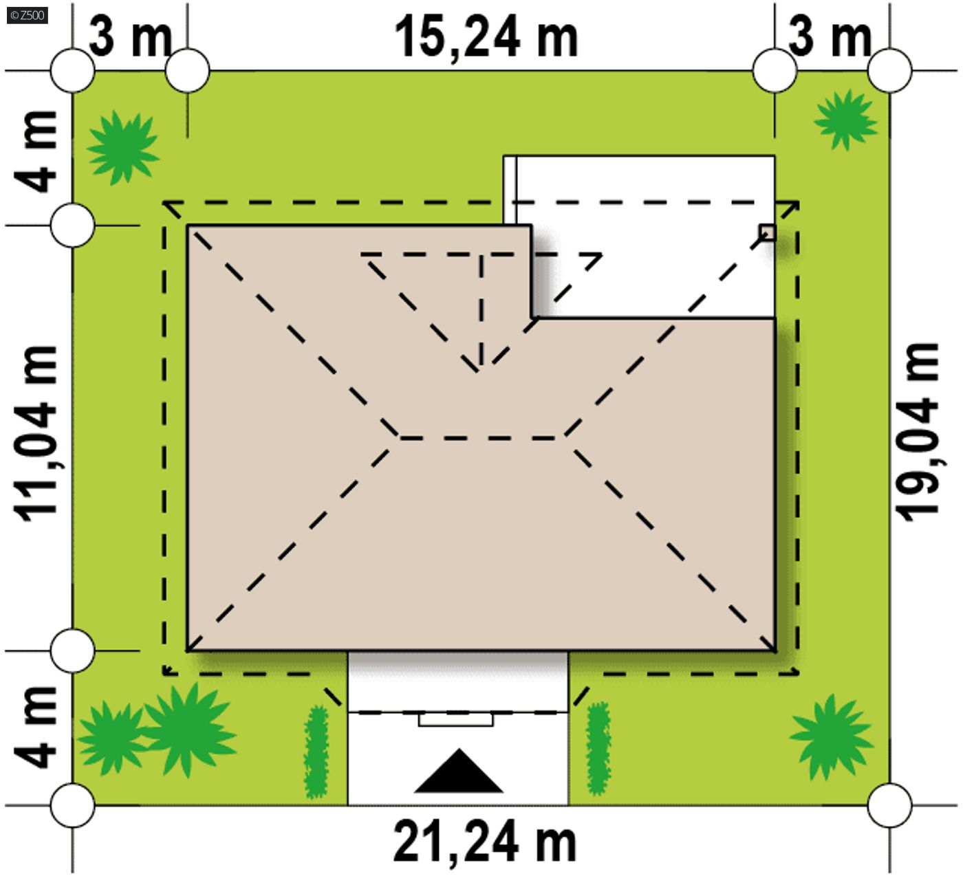 Home project  - Praktyczny dom z dużą kuchnią, spiżarnią, oranżerią i zadaszonym tarasem.