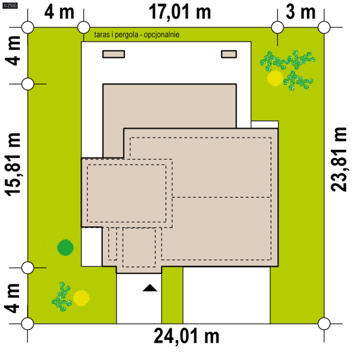 Gotowy projekt domu  - Piętrowy, nowoczesny dom o powierzchni 225m2 z płaskim dachem oraz dużym tarasem