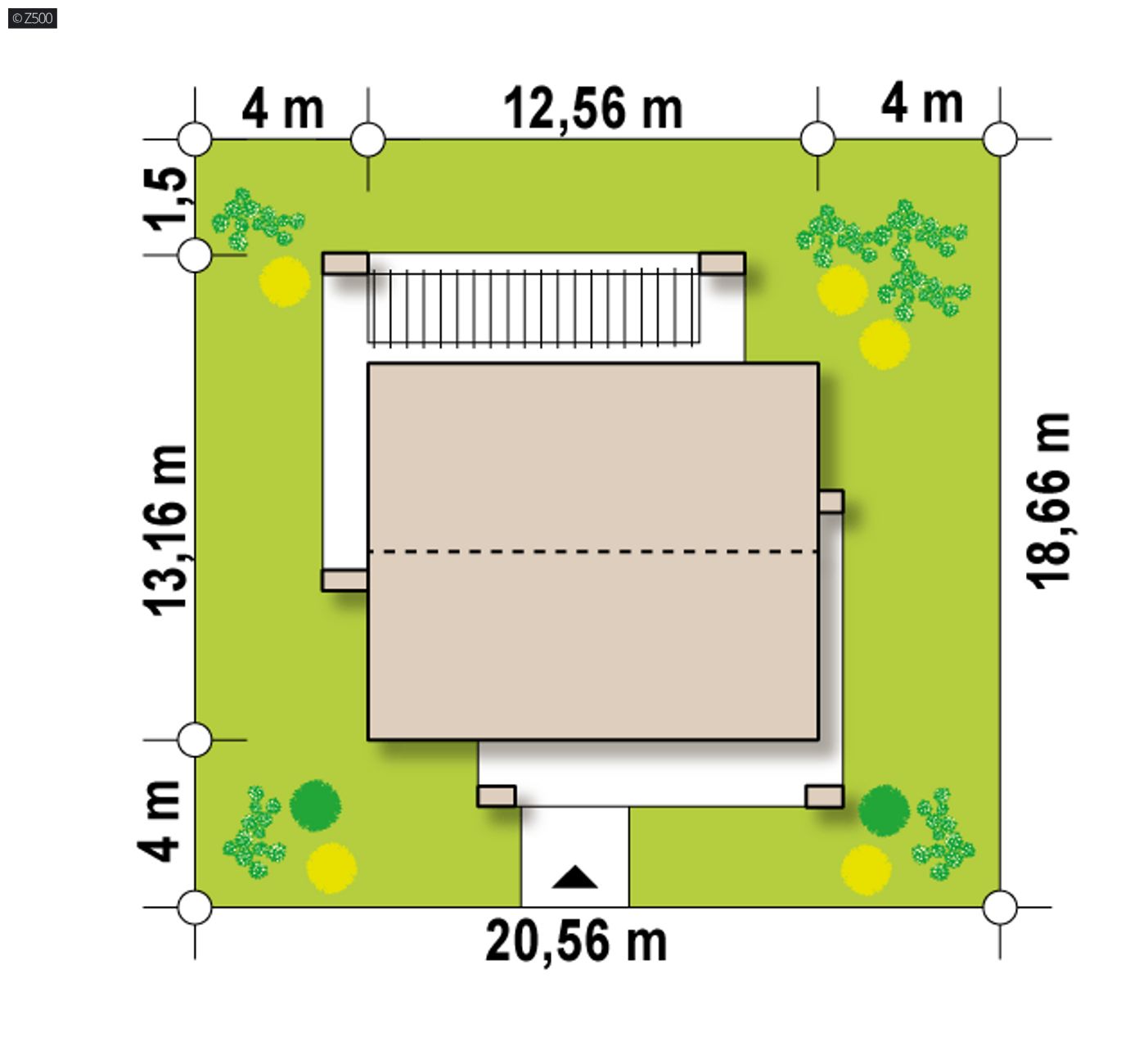 Home project  - Parterowy dom z dachem 2spadowym oraz 3 sypialniami na 100m2.