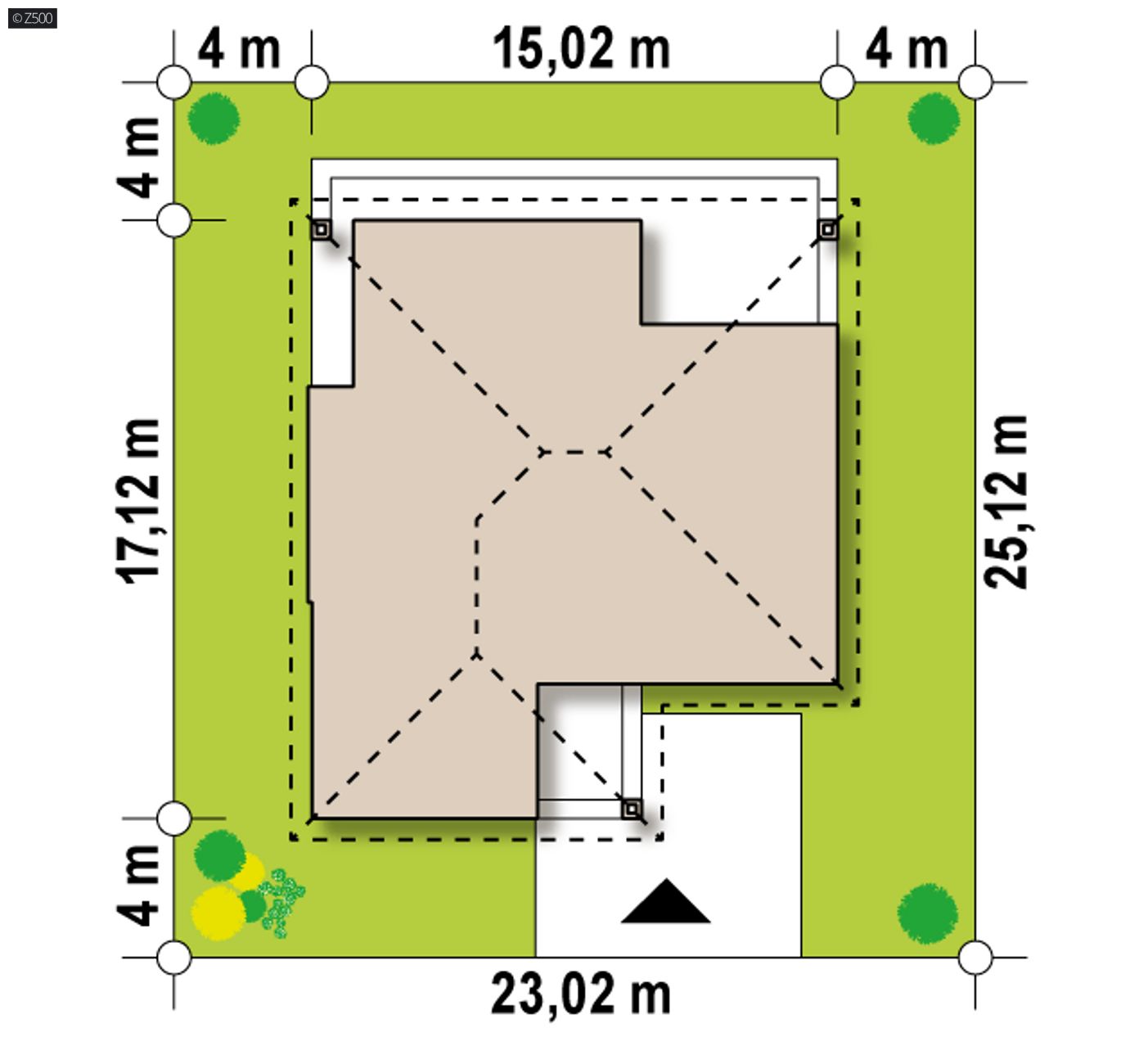 Home project  - Dom parterowy z dachem wielospadowym, 4 sypialniami oraz garażem do 140m2