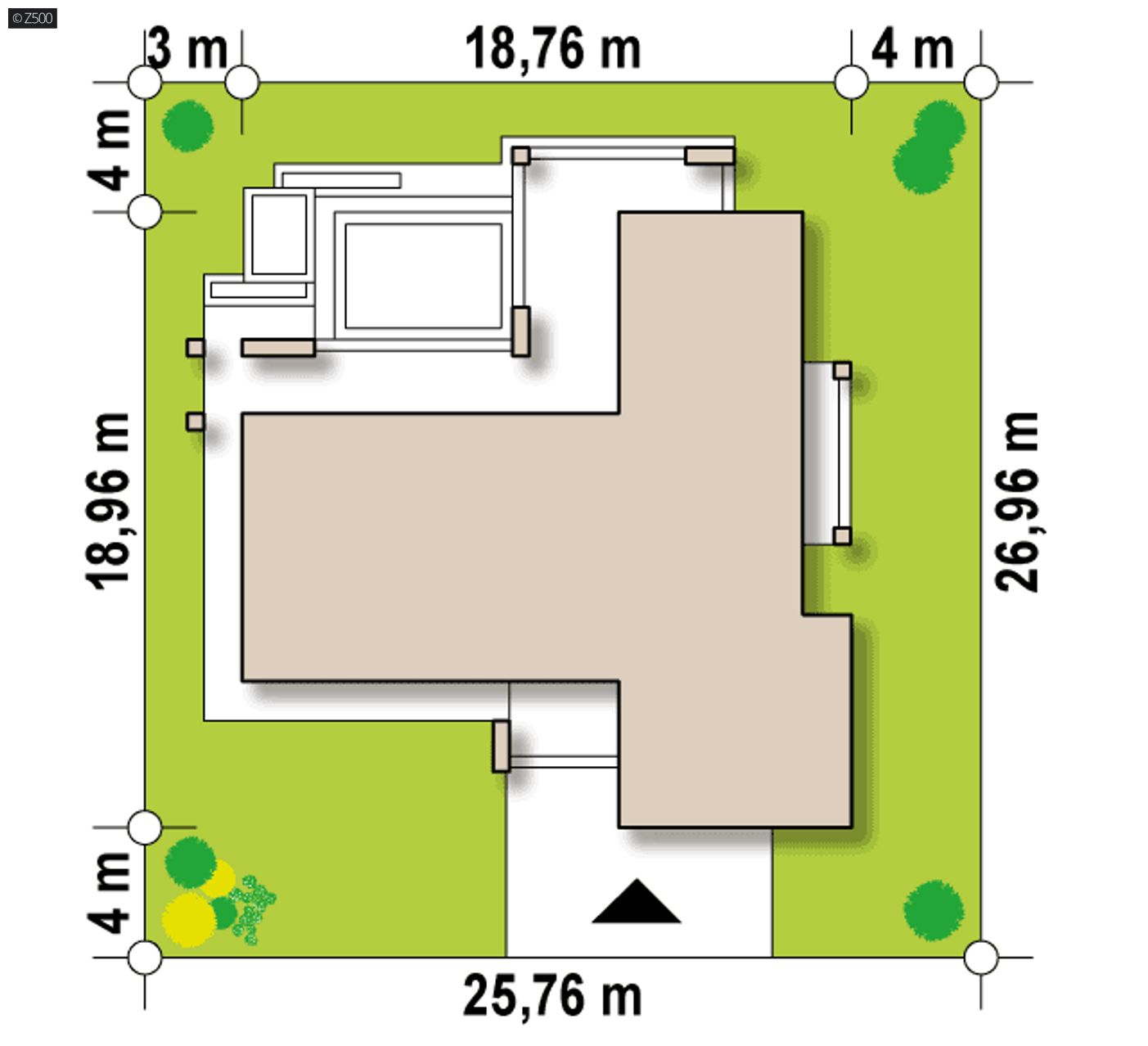 Gotowy projekt domu  - Nowoczesny dom parterowy z garażem dwustanowiskowym.