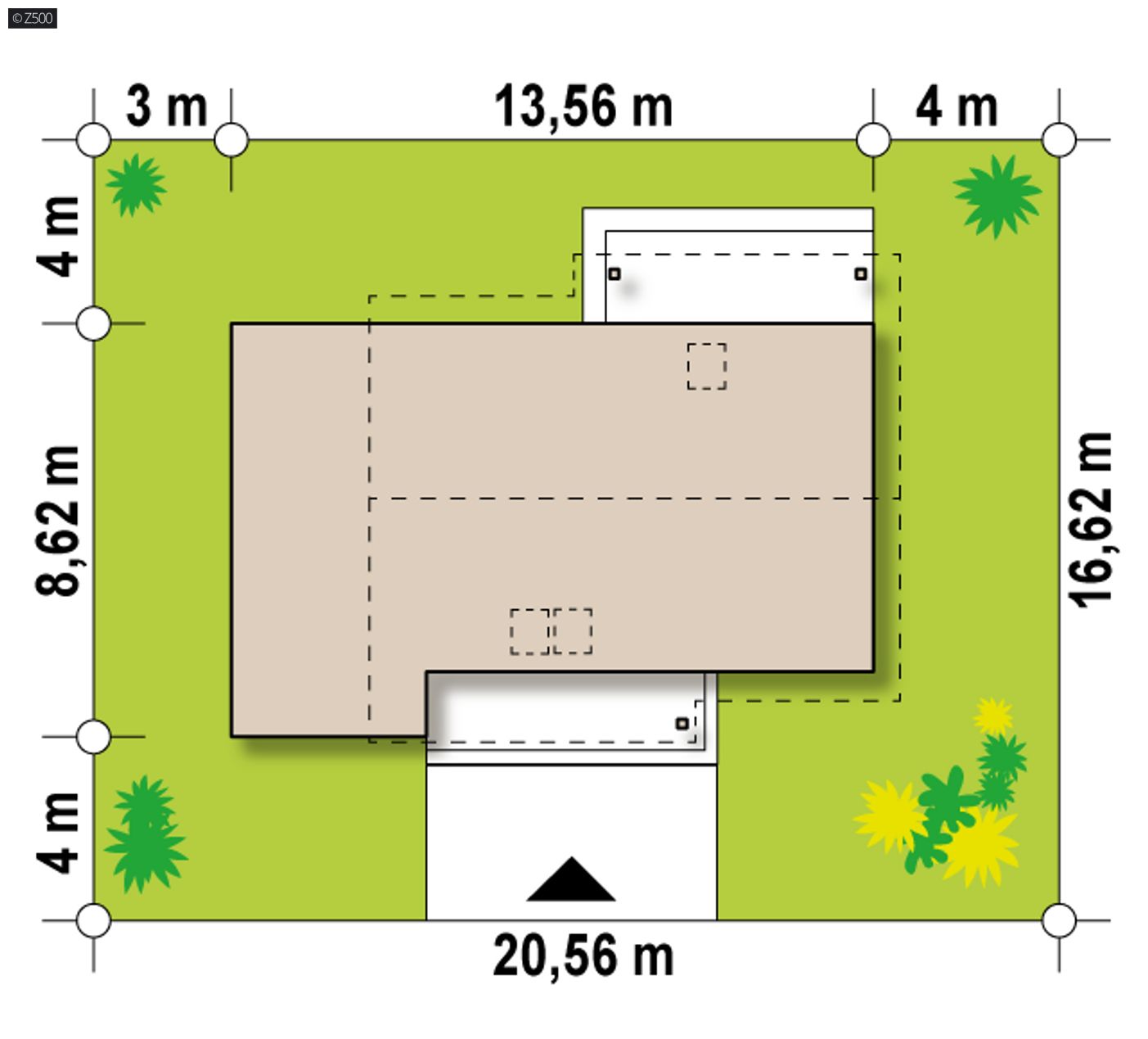 Gotowy projekt domu  - Przytulny dom z garażem jednostanowiskowym i ulepszonym układem funkcjonalnym.