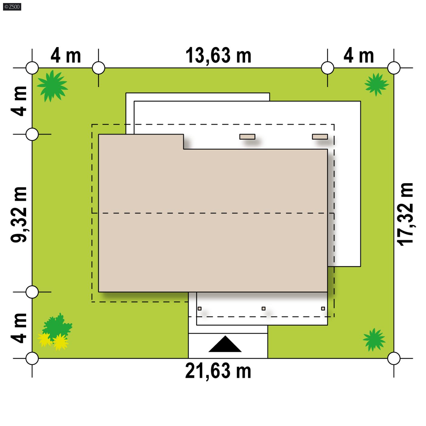 Gotowy projekt domu  - Funkcjonalny parterowy dom z dachem dwuspadowym
