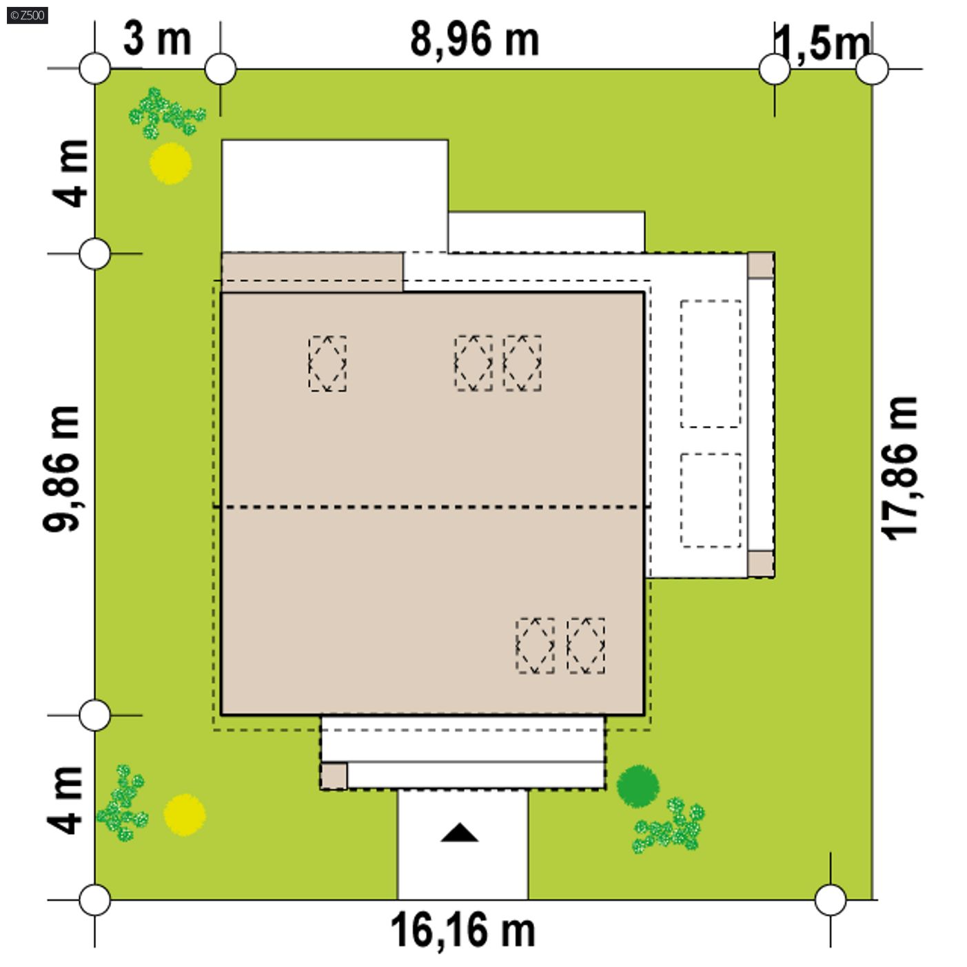 Home project  - Prosty dom z poddaszem użytkowym o powierzchni 95m2 z gabinetem na parterze.