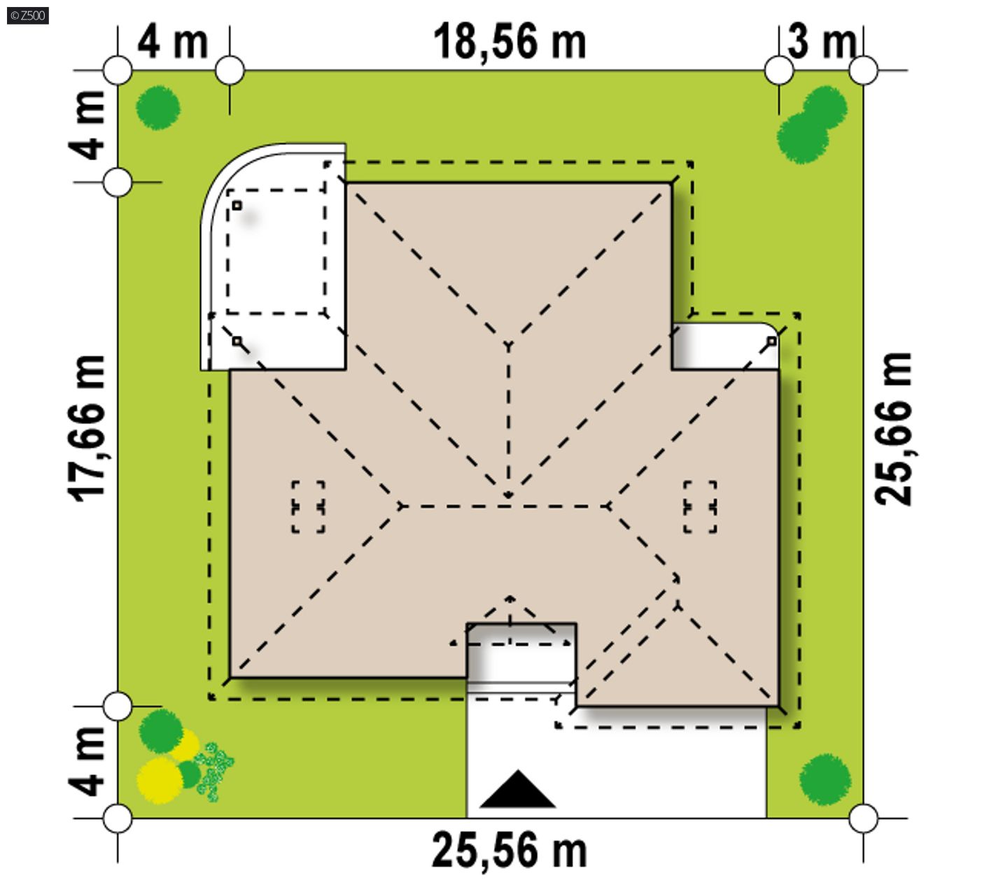 Home project  - Parterowy dom w eleganckim stylu z garażem na dwa samochody i opcją poddasza.