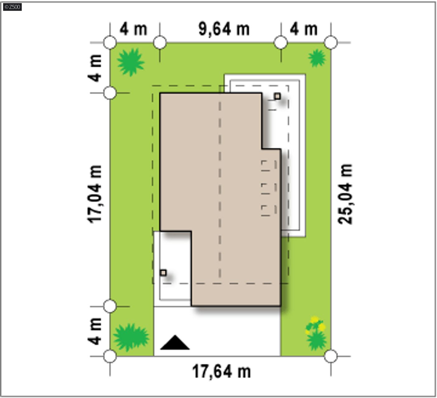 Home project  - Wygodny dom z przestronna strefą dzienną oraz tarasem nad garażem od frontu