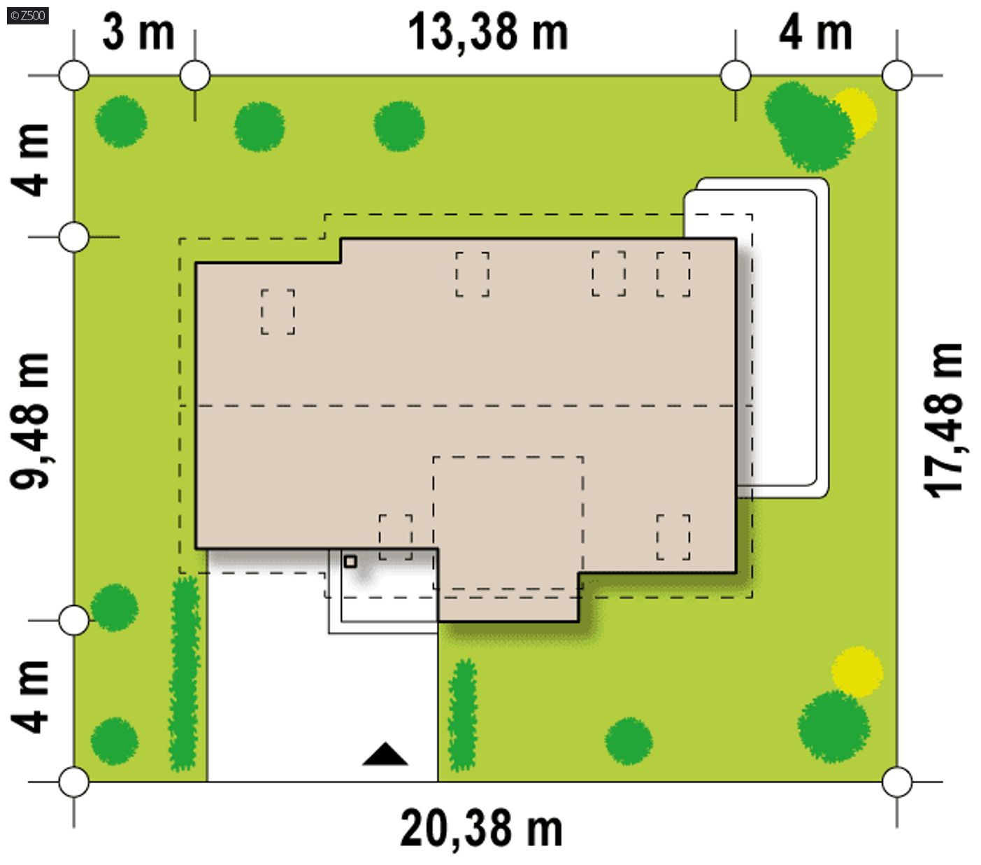 Home project  - Projekt domu z garażem i opcją wykorzystania jako dwulokalowy lub dwurodzinny.