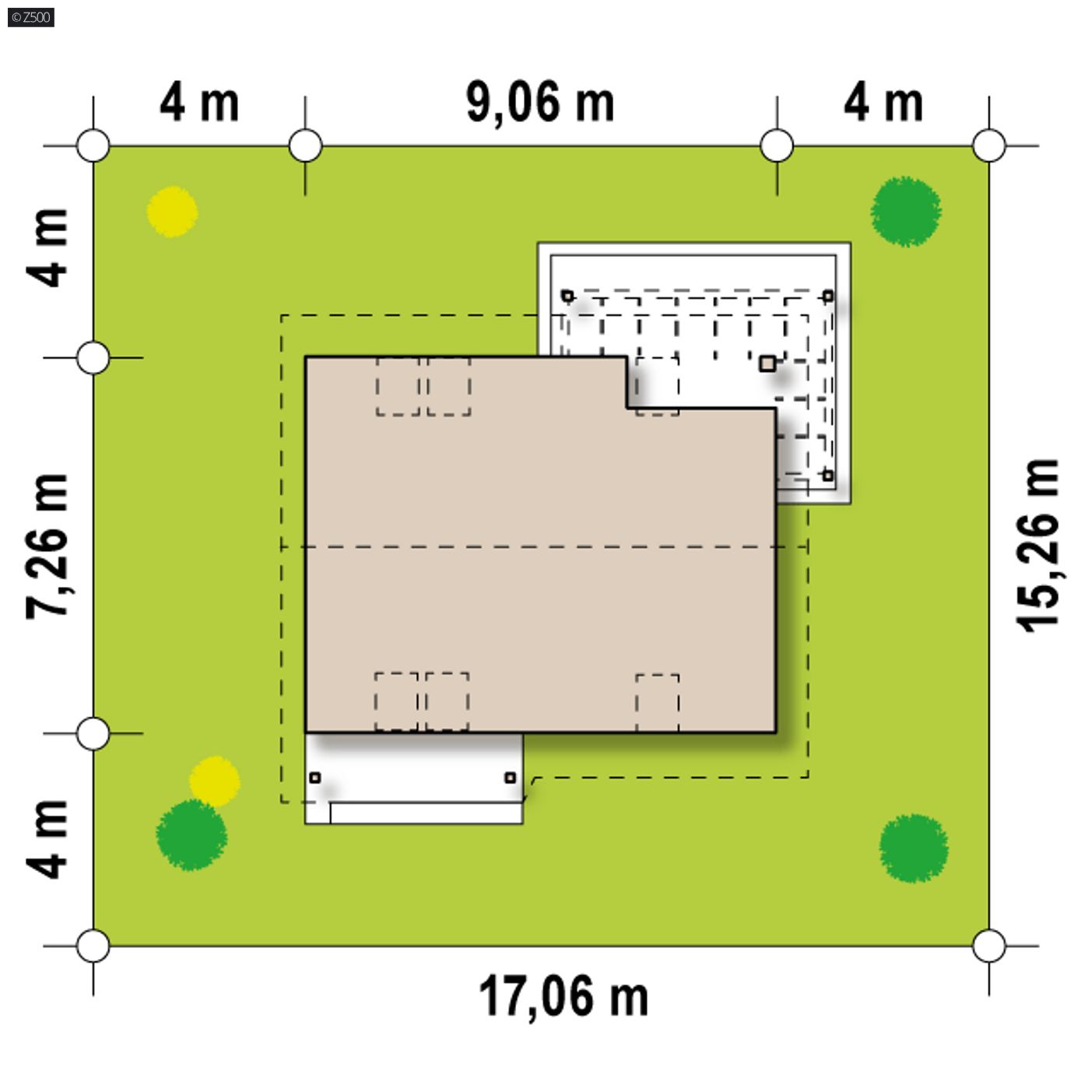 Gotowy projekt domu  - Mały dom z poddaszem użytkowym, tani w budowie i ekonomiczny w użytkowaniu.