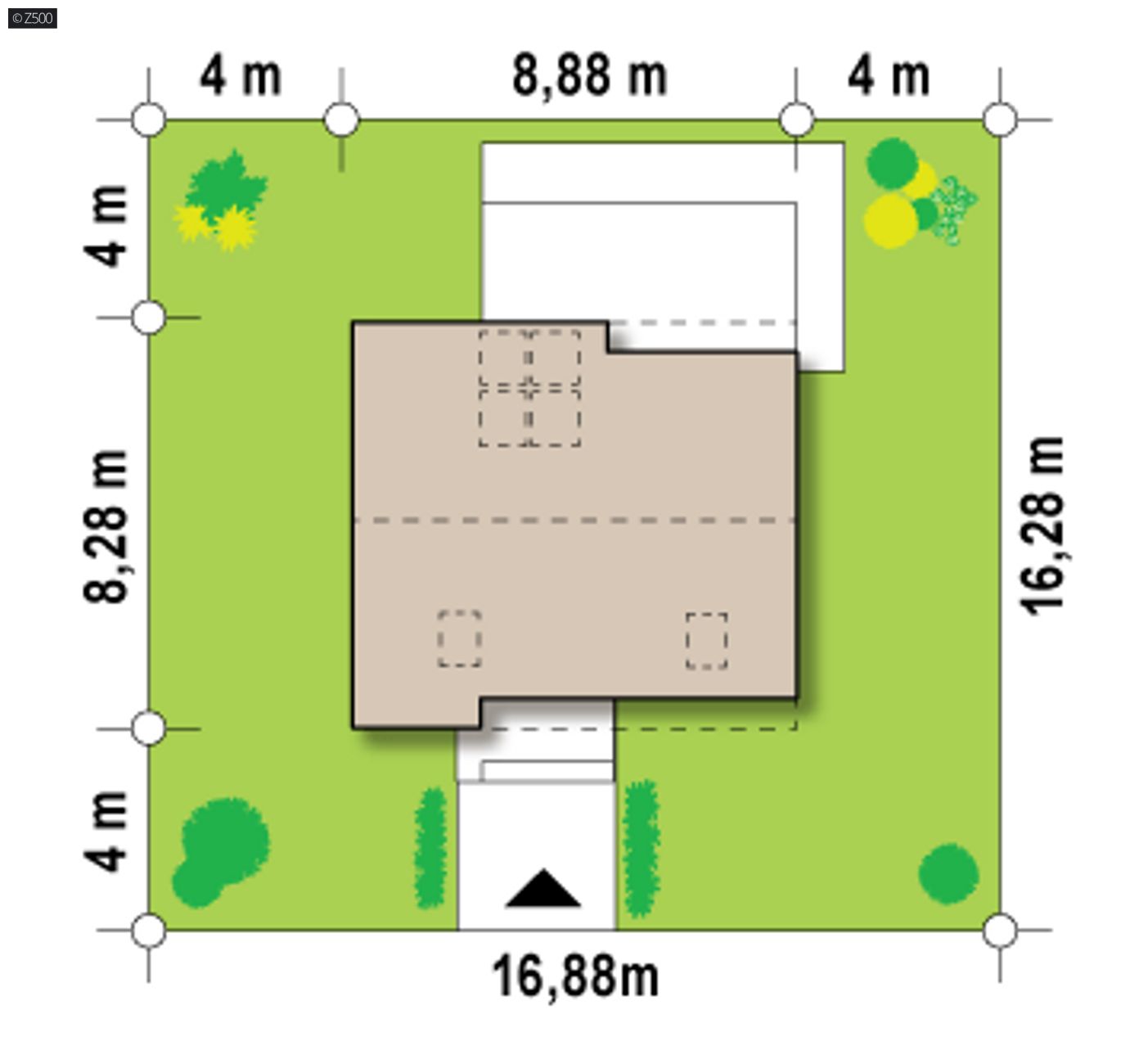 Home project  - Mały, funkcjonalny dom z pokojem gościnnym na parterze i poddaszem użytkowym.