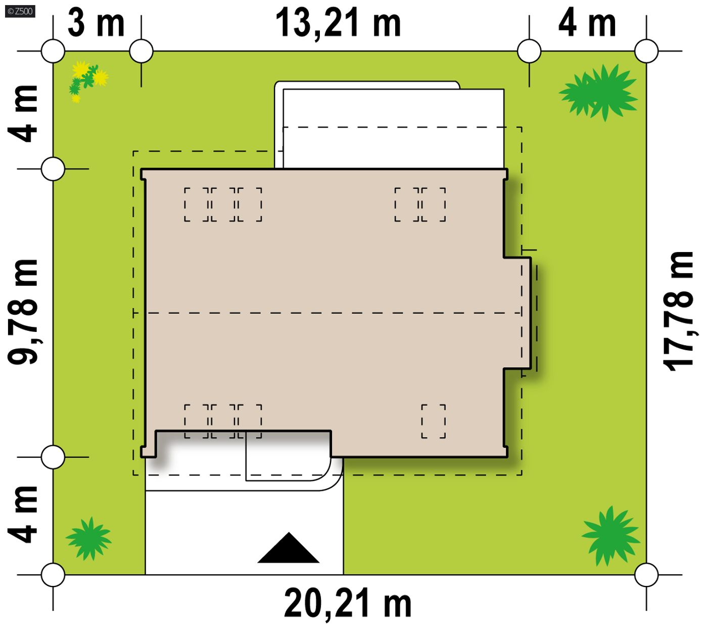 Home project  - Współczesny dom jednorodzinny o zwartej bryle z garażem i wykuszem.