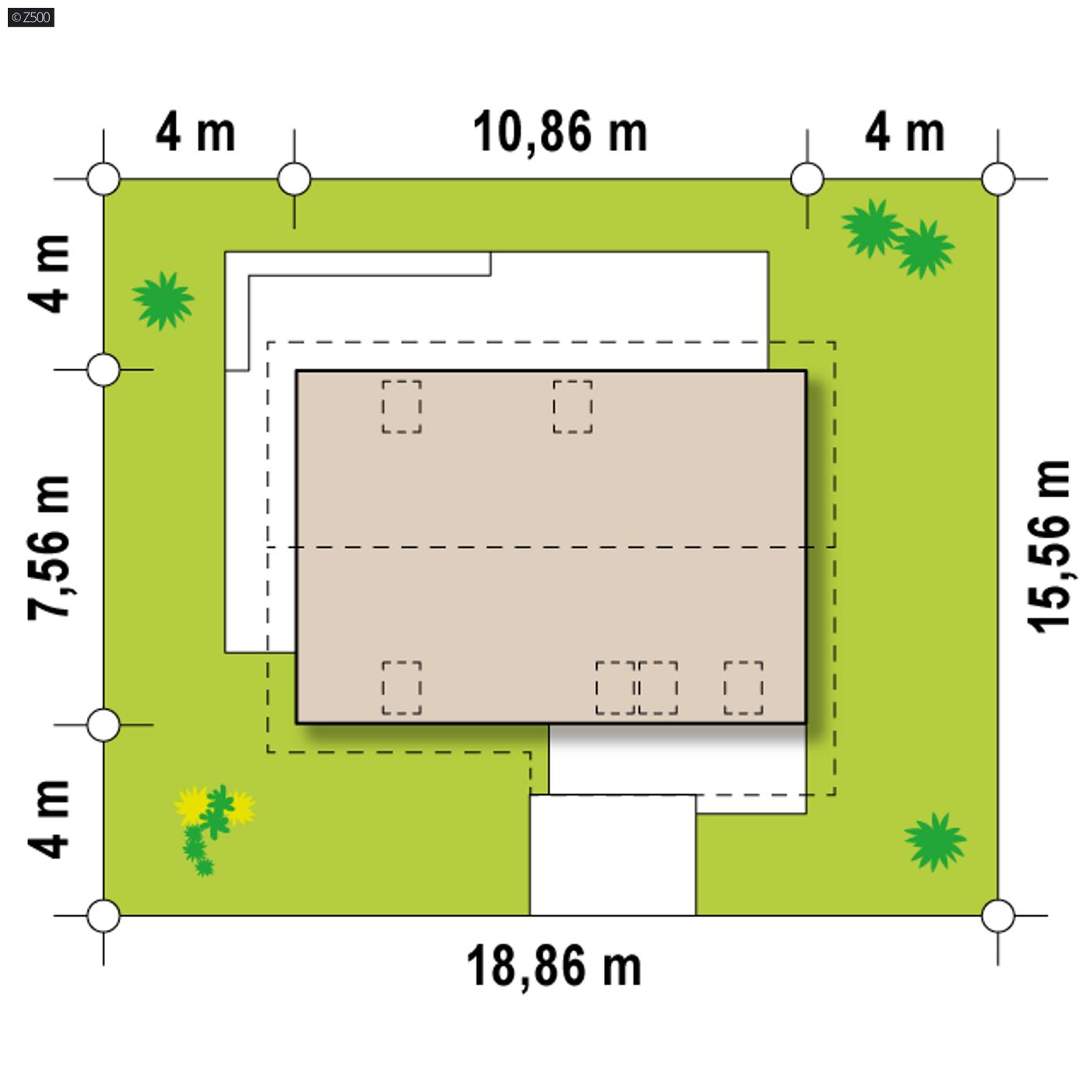 Gotowy projekt domu  - Kompaktowy dom z poddaszem użytkowym o funkcjonalnym wnętrzu.