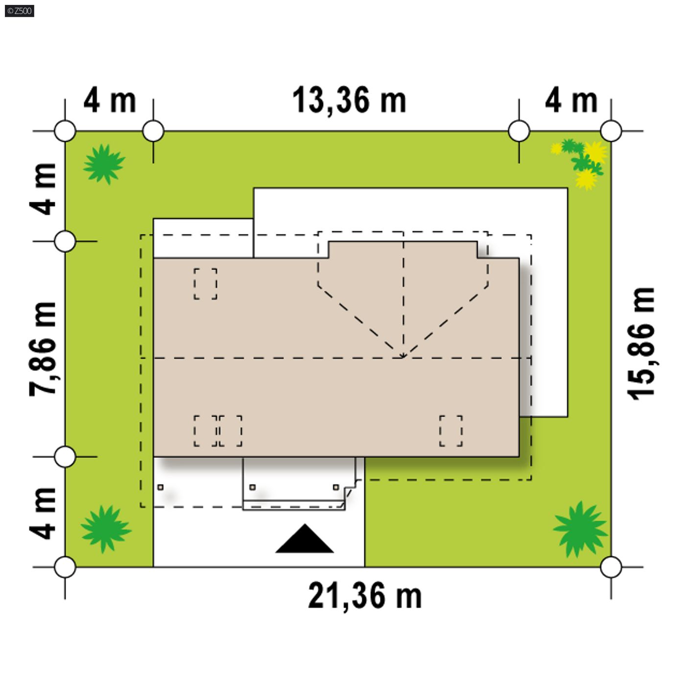 Gotowy projekt domu  - Wygodny, kompaktowy dom z poddaszem użytkowym, garażem i gabinetem na parterze.
