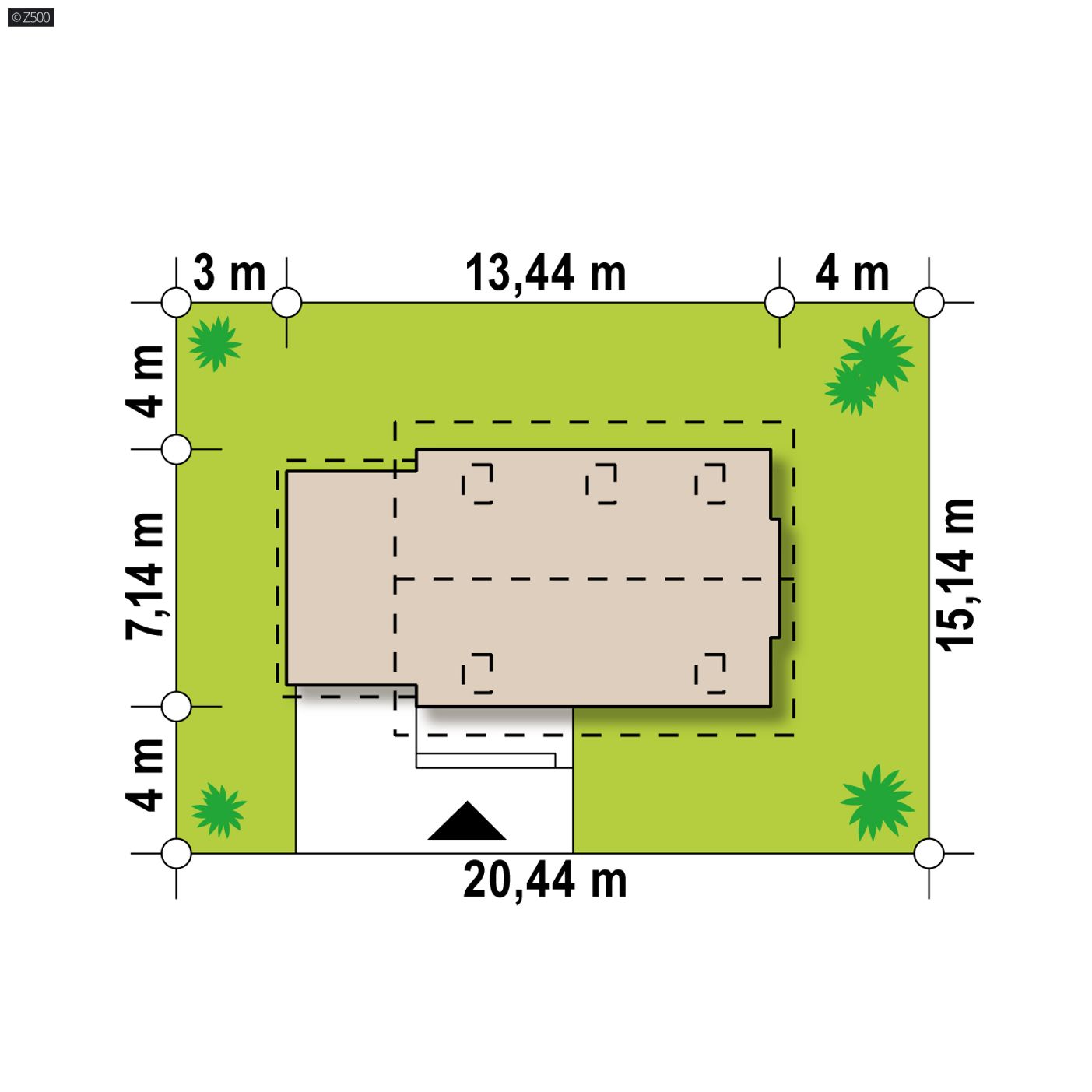 Home project  - Dom z poddaszem użytkowym, dachem dwuspadowym, garażem i piecem na paliwo stałe 