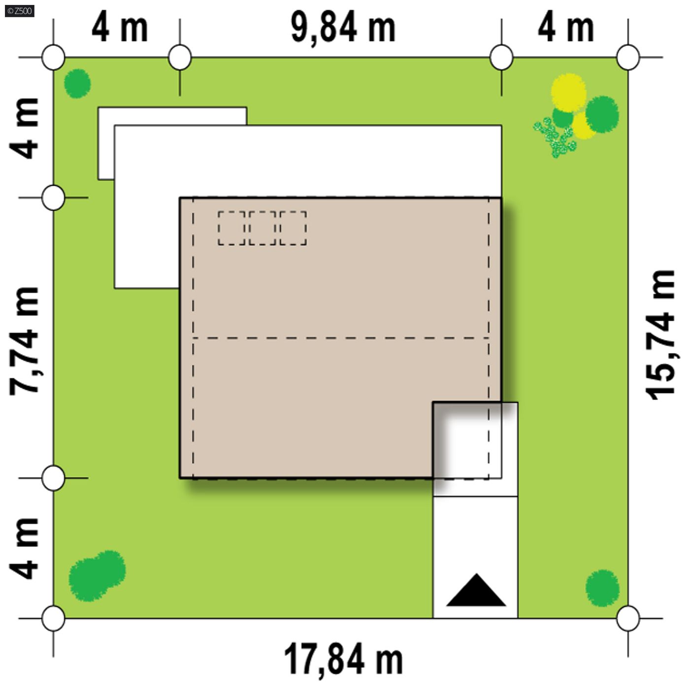 Home project  - Energooszczędny dom z dużym pomieszczeniem gospodarczym i wygodnymi schodami.