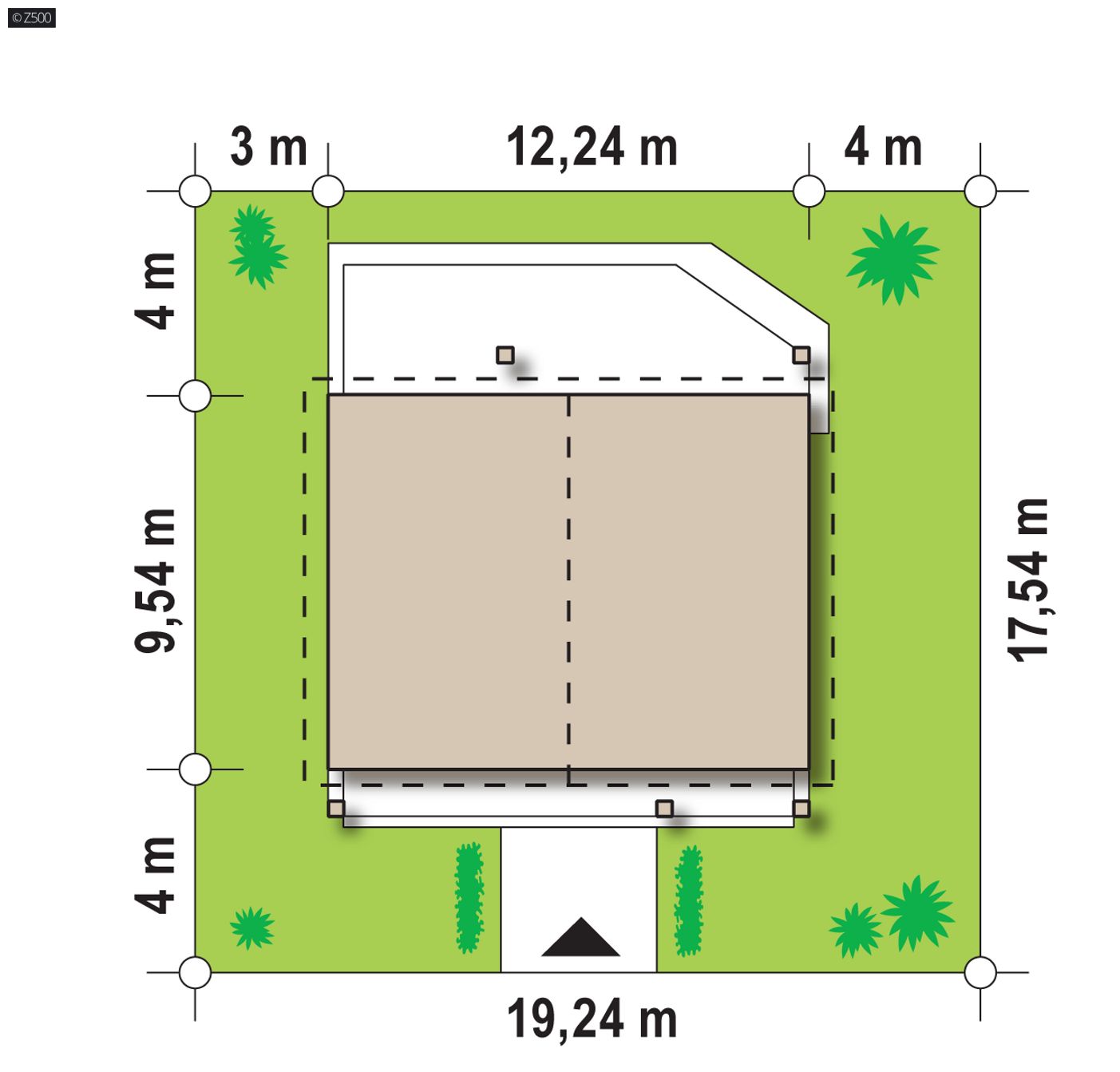 Gotowy projekt domu  - Parterowy dom z opcją adaptacji poddasza. Funkcjonalny, ekonomiczny w budowie.