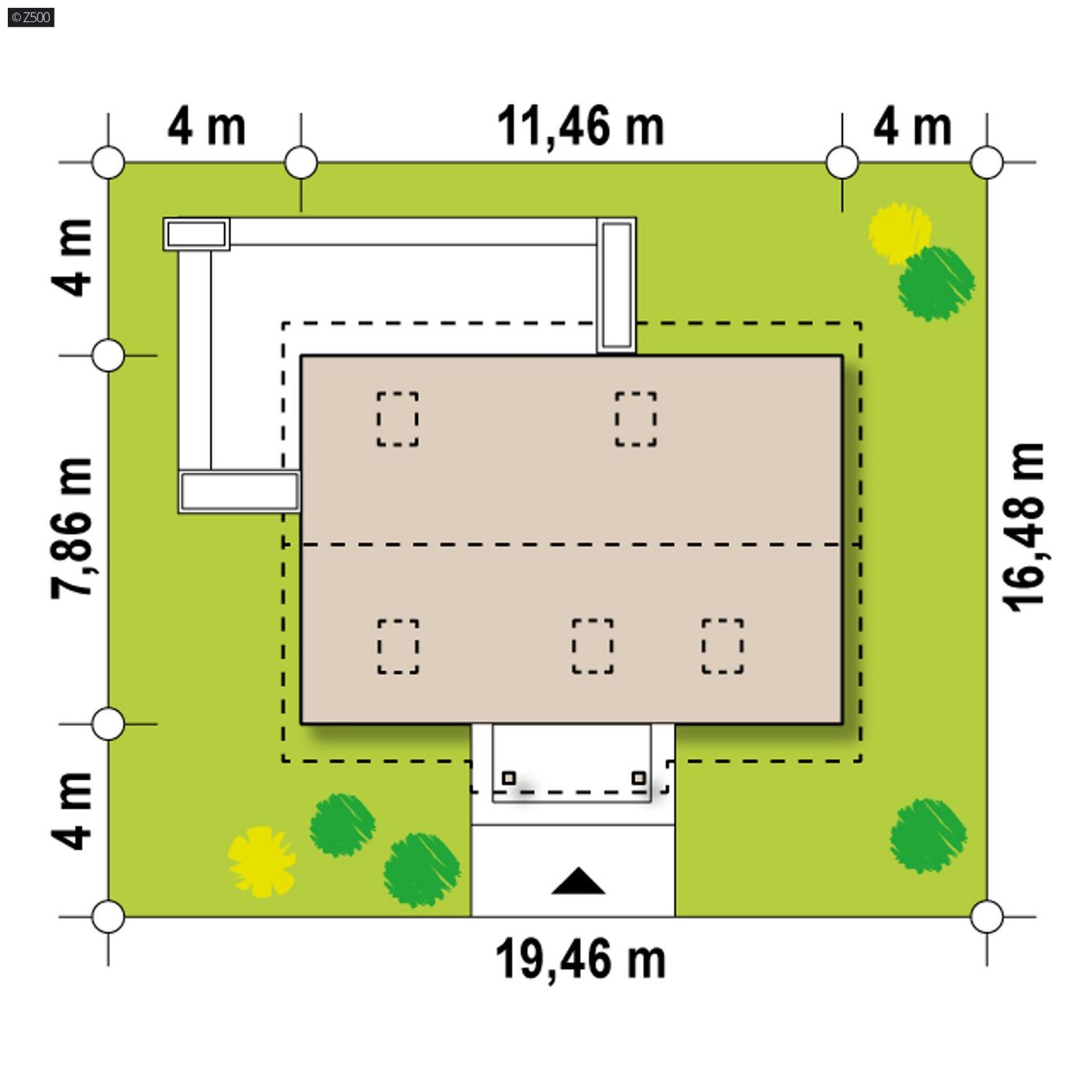 Mājas projekts  - Vienstāva dzīvojamās mājas projekts - Z12 P h+