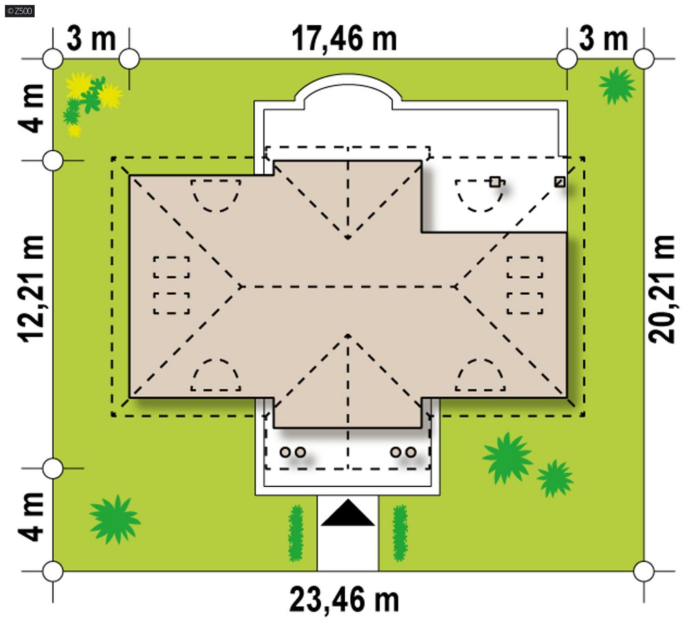Mājas projekts  - Modernas mājas projekts ar mansardu - Z20
