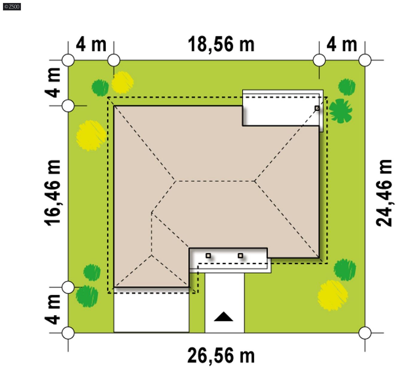 Mājas projekts  - Vienstāva mājas projekts ar garāžu -Z26