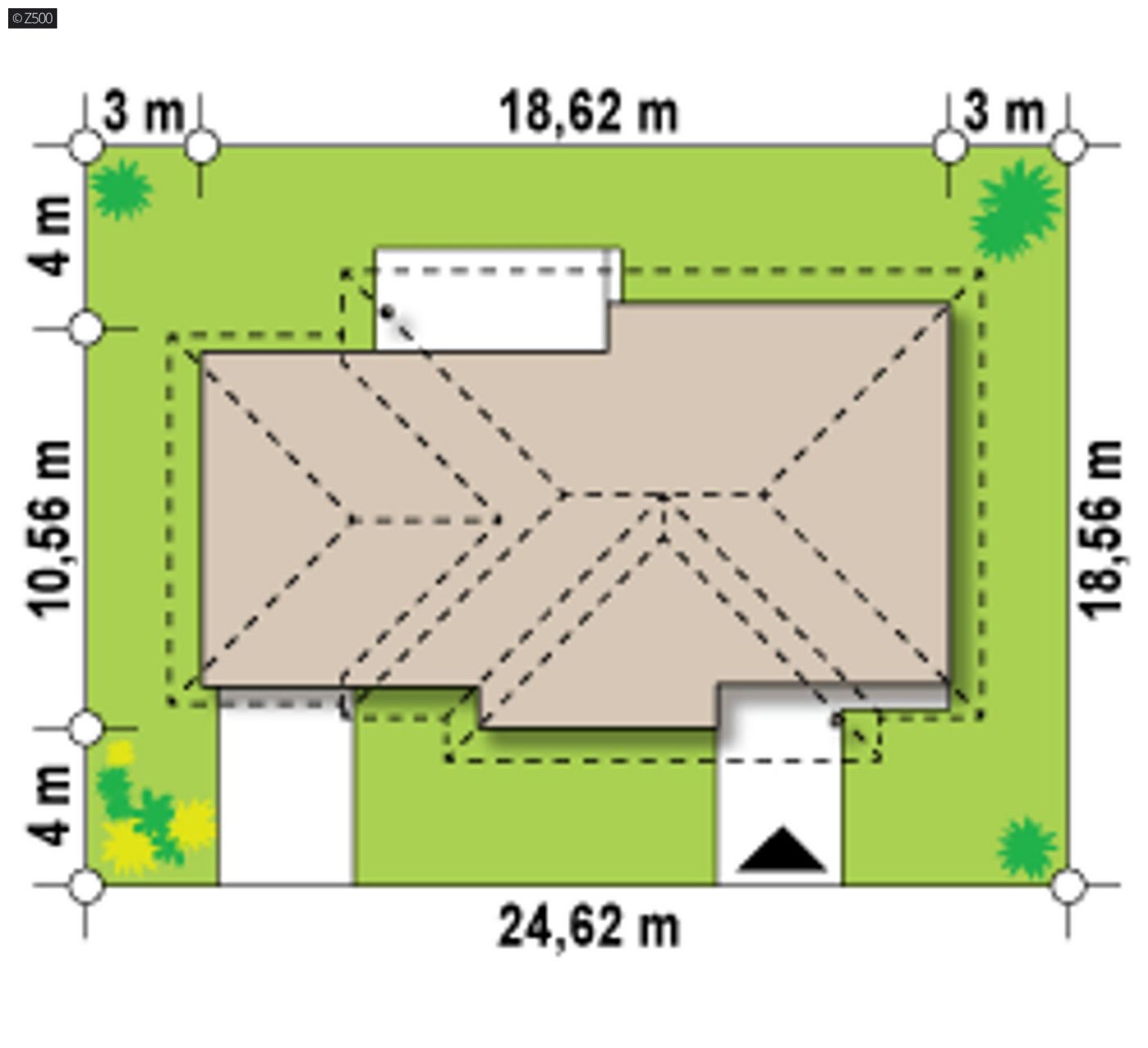 Mājas projekts  - Nelielas, vienstāva mājas projekts - Z23 GL