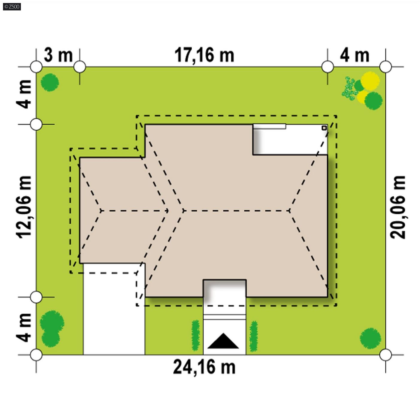 Mājas projekts  - Vienstāva dzīvojamās mājas projekts - Z24 GL TL-