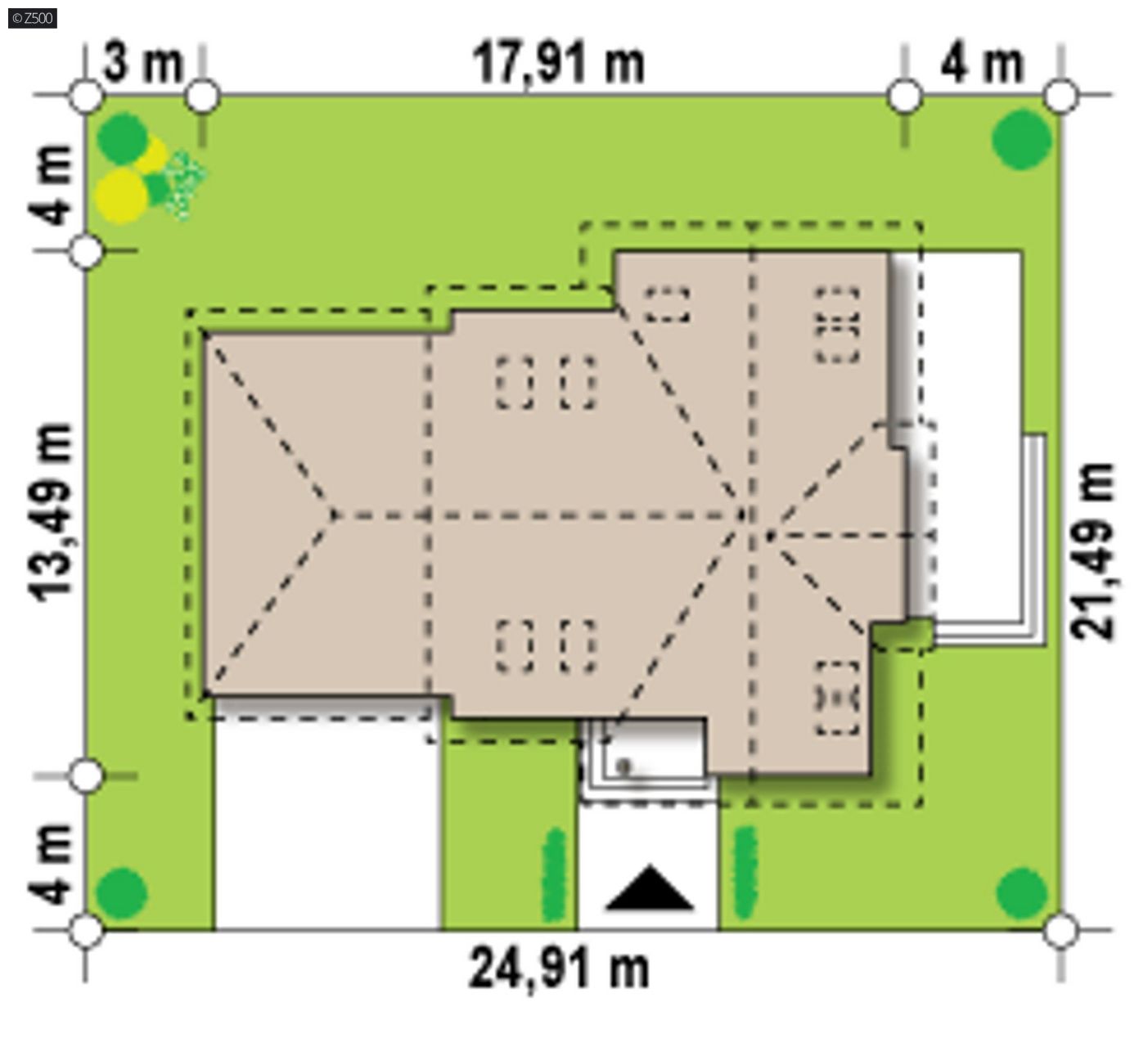Mājas projekts  - Divstāvu ģimenes mājas projekts ar garāžu - Z31