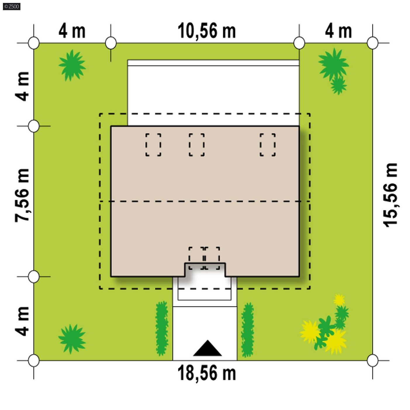 Mājas projekts  - Nelielas mājas projekts ar mansardu - Z34