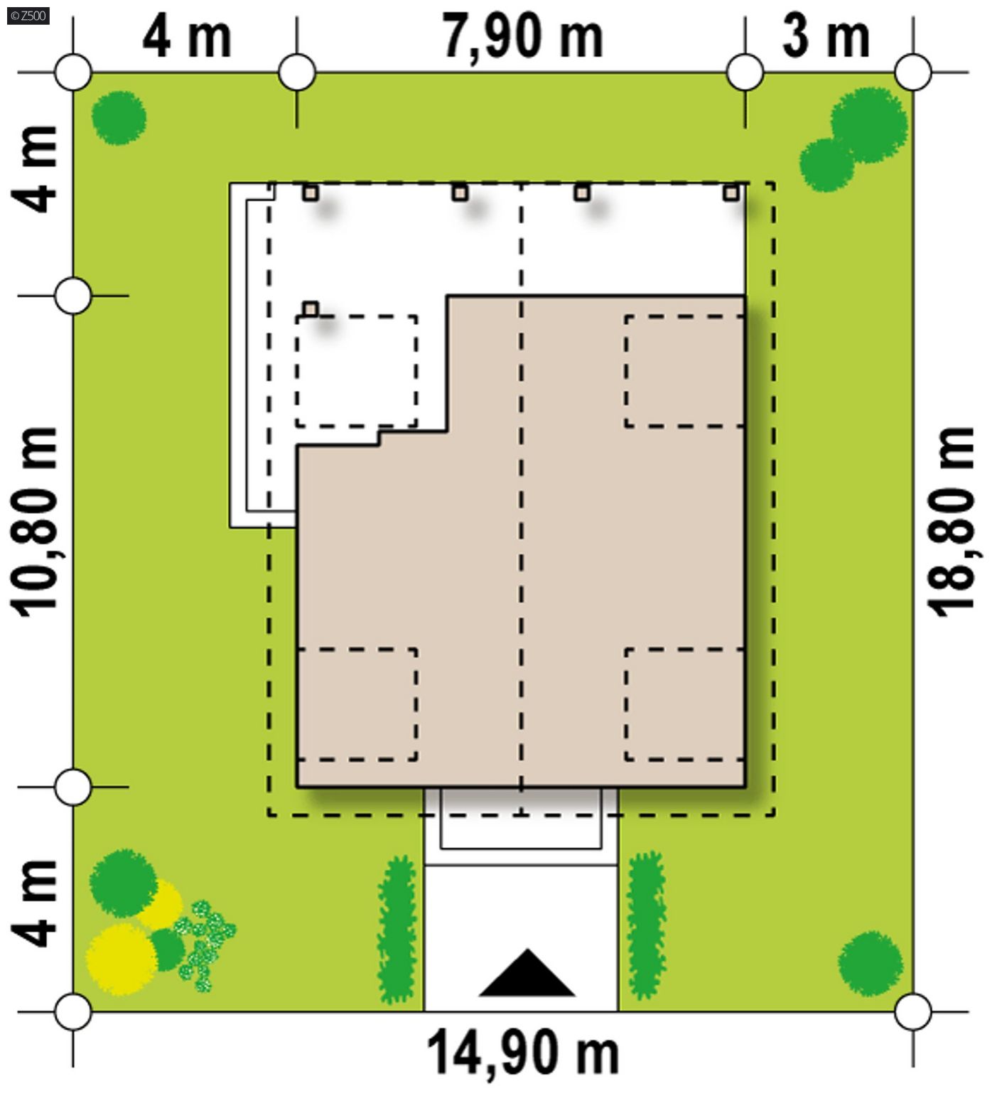 Mājas projekts  - Divstāvu koka mājas projekts - Z30 D