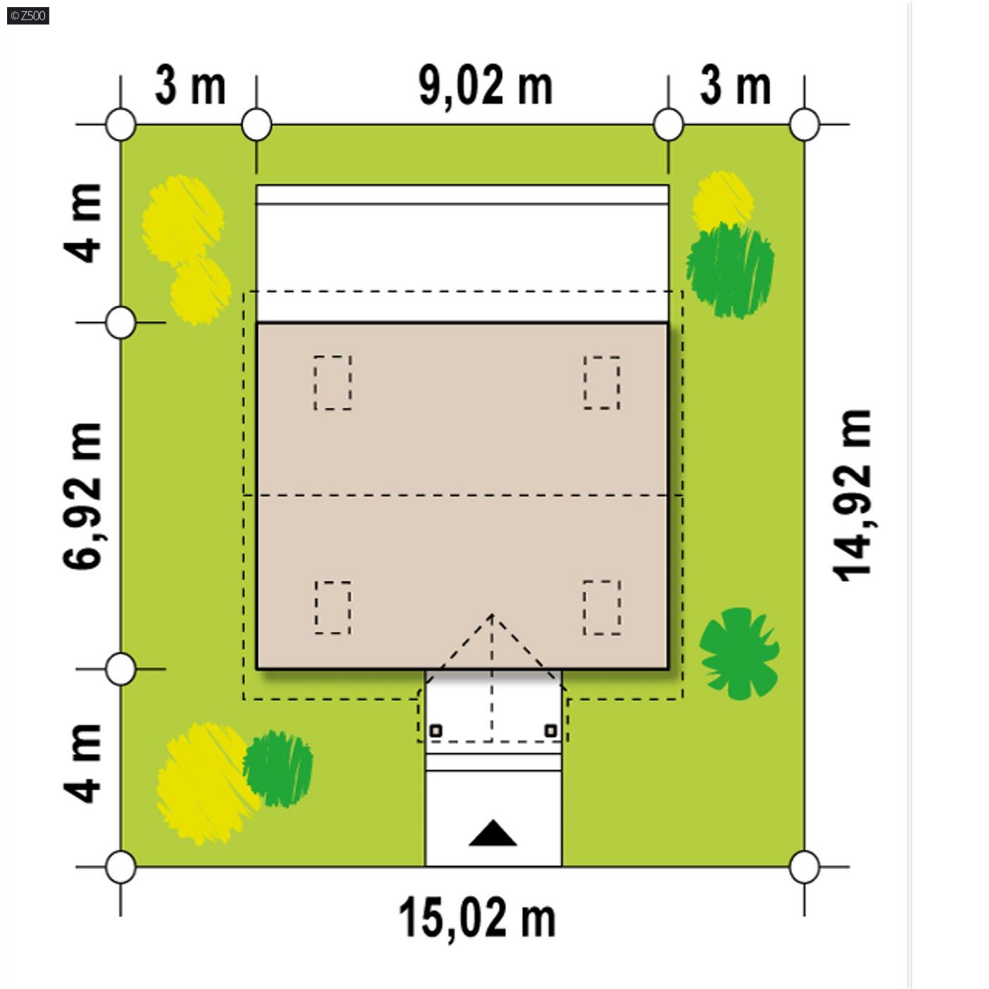 Mājas projekts  - Nelielas mājas projekts ar mansardu - Z32 D v2