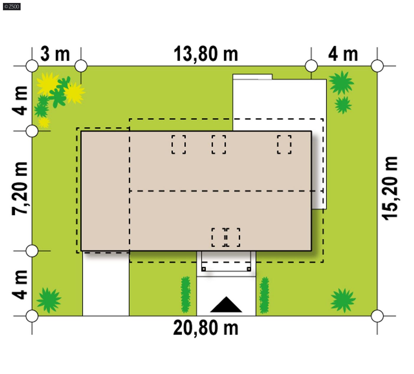 Mājas projekts  - Nelielas mājas projekts ar mansardu - Z34 D GL
