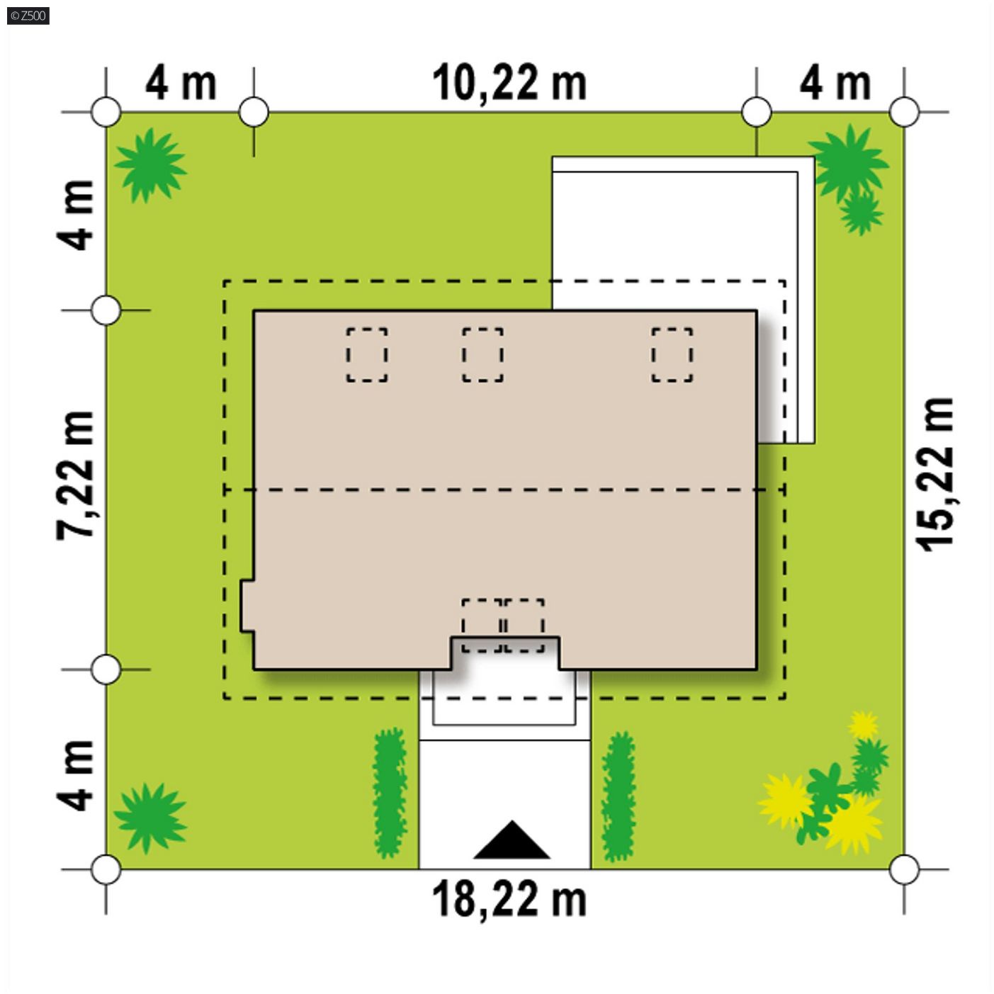 Mājas projekts  - Nelielas mājas projekts ar mansardu - Z34 D