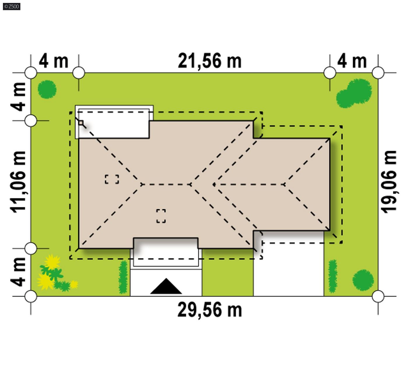 Mājas projekts  - Vienstāvu mājas standarta projekts  - Z35 NF40